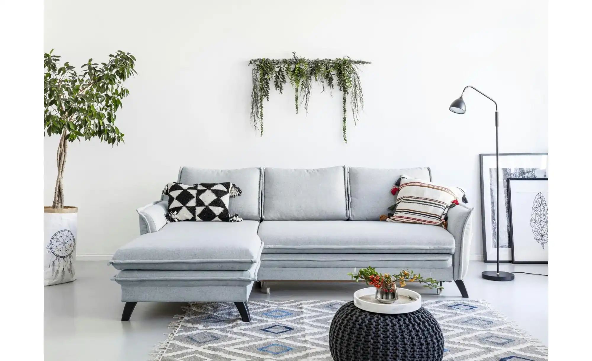 Miuform Ecksofa mit Schlaffunktion Charming Charlie ¦ grau ¦ Maße (cm): B: günstig online kaufen