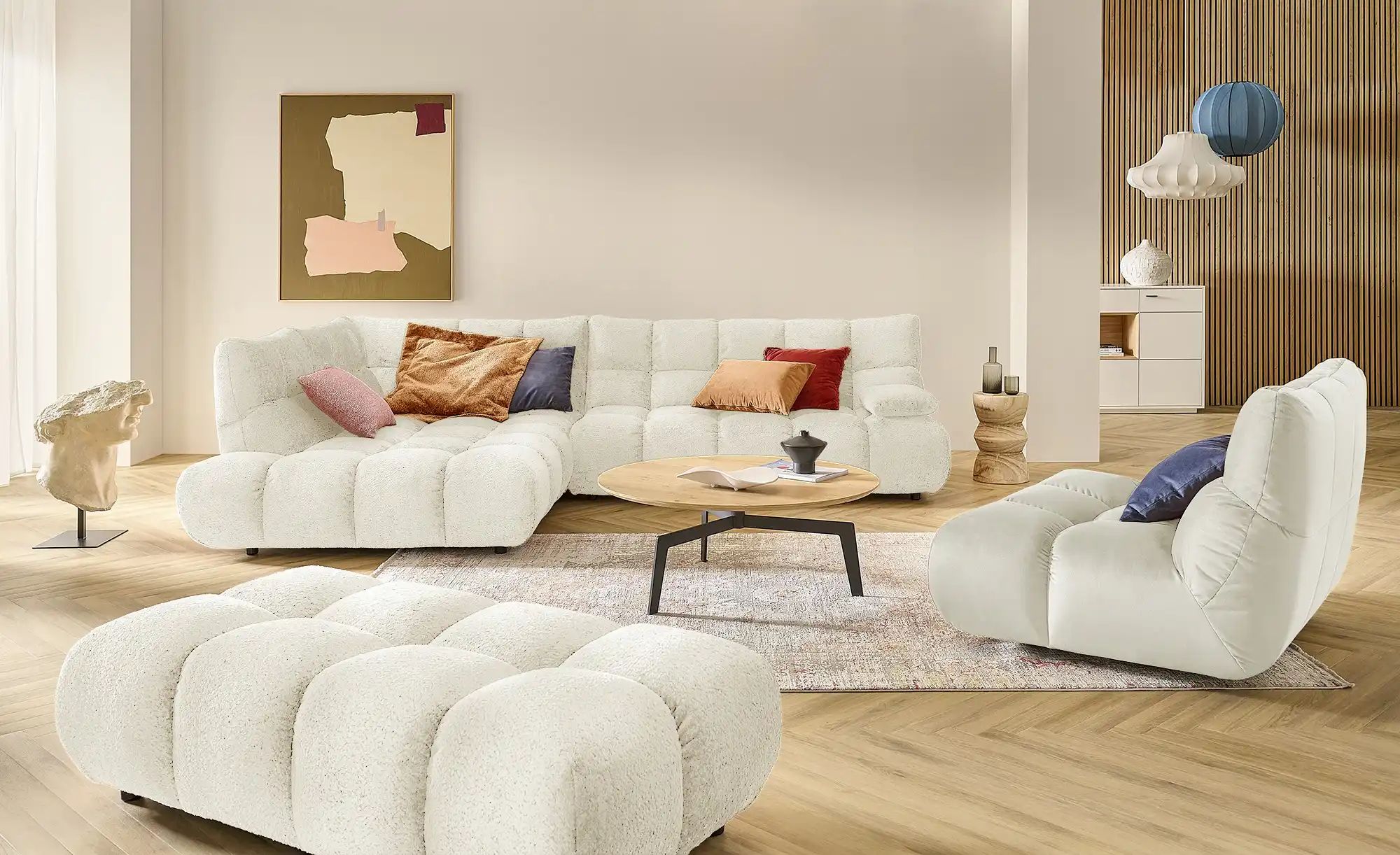 Thumbnail - Jette Home Ecksofa  Gentle ¦ creme ¦ Maße (cm): B: 324 H: 85 T: 211.0 Polstermöbel > Sofas > Ecksofas - Höffner