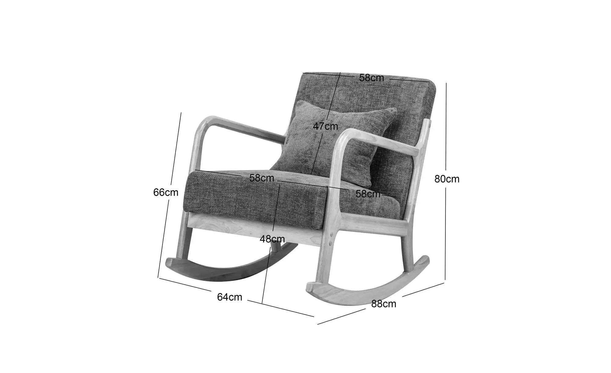 Schaukelstuhl  Diana ¦ weiß ¦ Maße (cm): B: 64 H: 80 Polstermöbel > Sessel günstig online kaufen