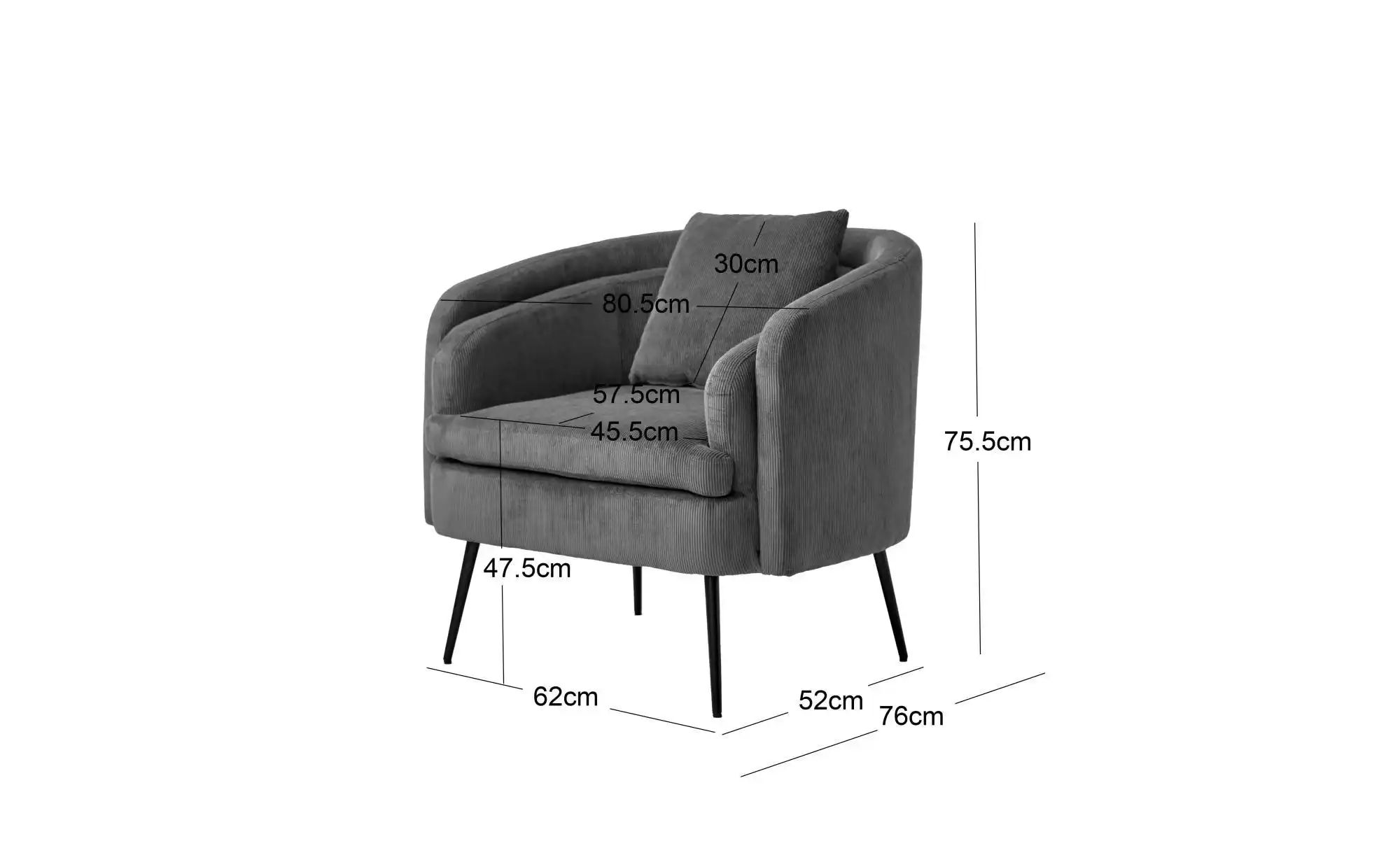 Sessel  Duke ¦ blau ¦ Maße (cm): B: 81 H: 76 Polstermöbel > Sessel > Polste günstig online kaufen