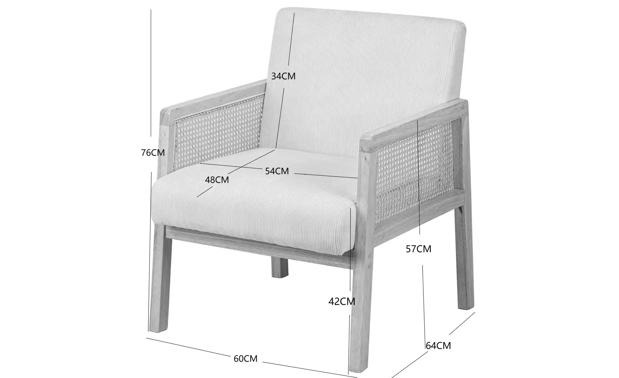 Sessel  Borgo ¦ beige ¦ Maße (cm): B: 60 H: 76 Polstermöbel > Sessel > Pols günstig online kaufen