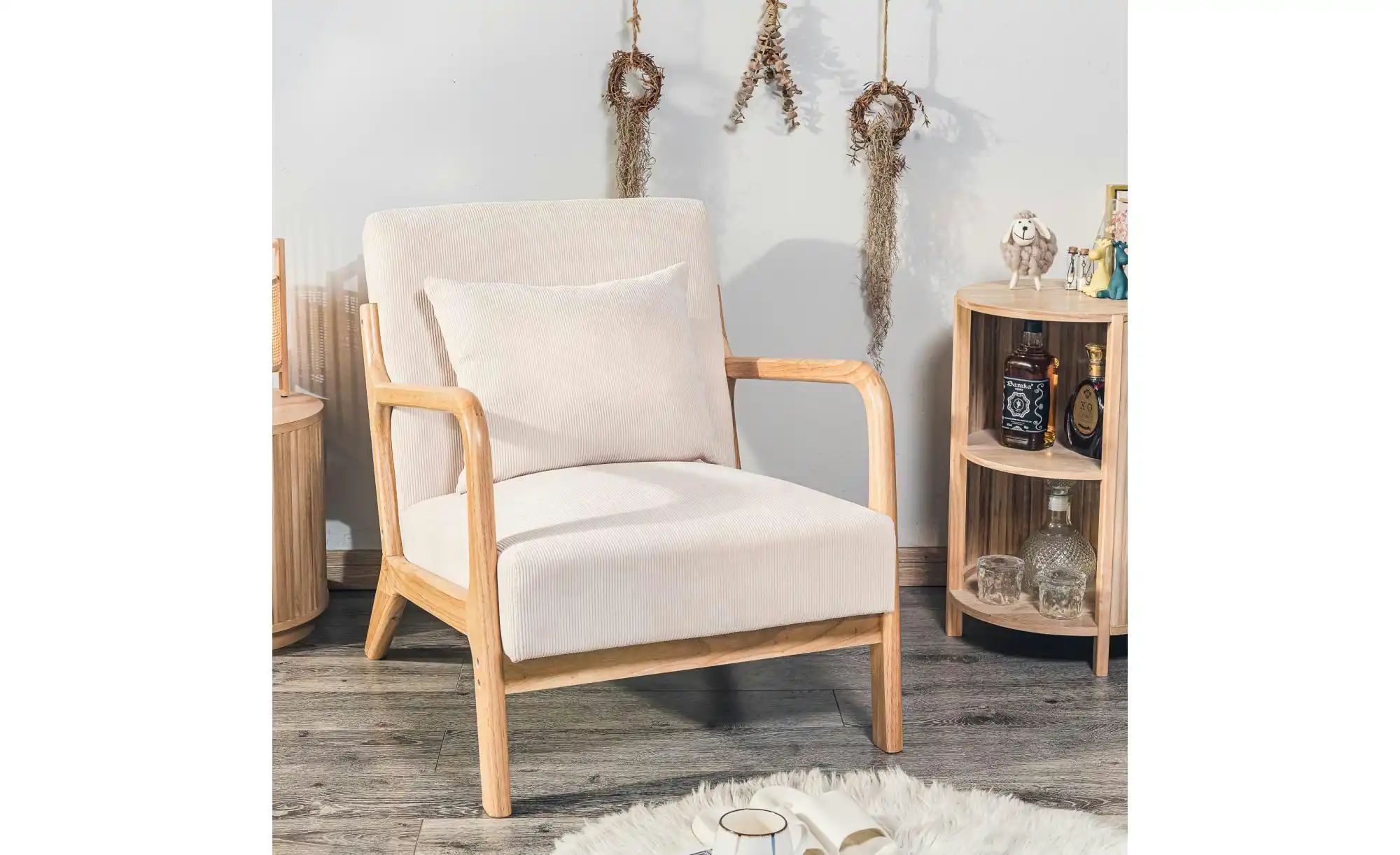 Sessel  Ohama ¦ beige ¦ Maße (cm): B: 64 H: 74 Polstermöbel > Sessel > Pols günstig online kaufen