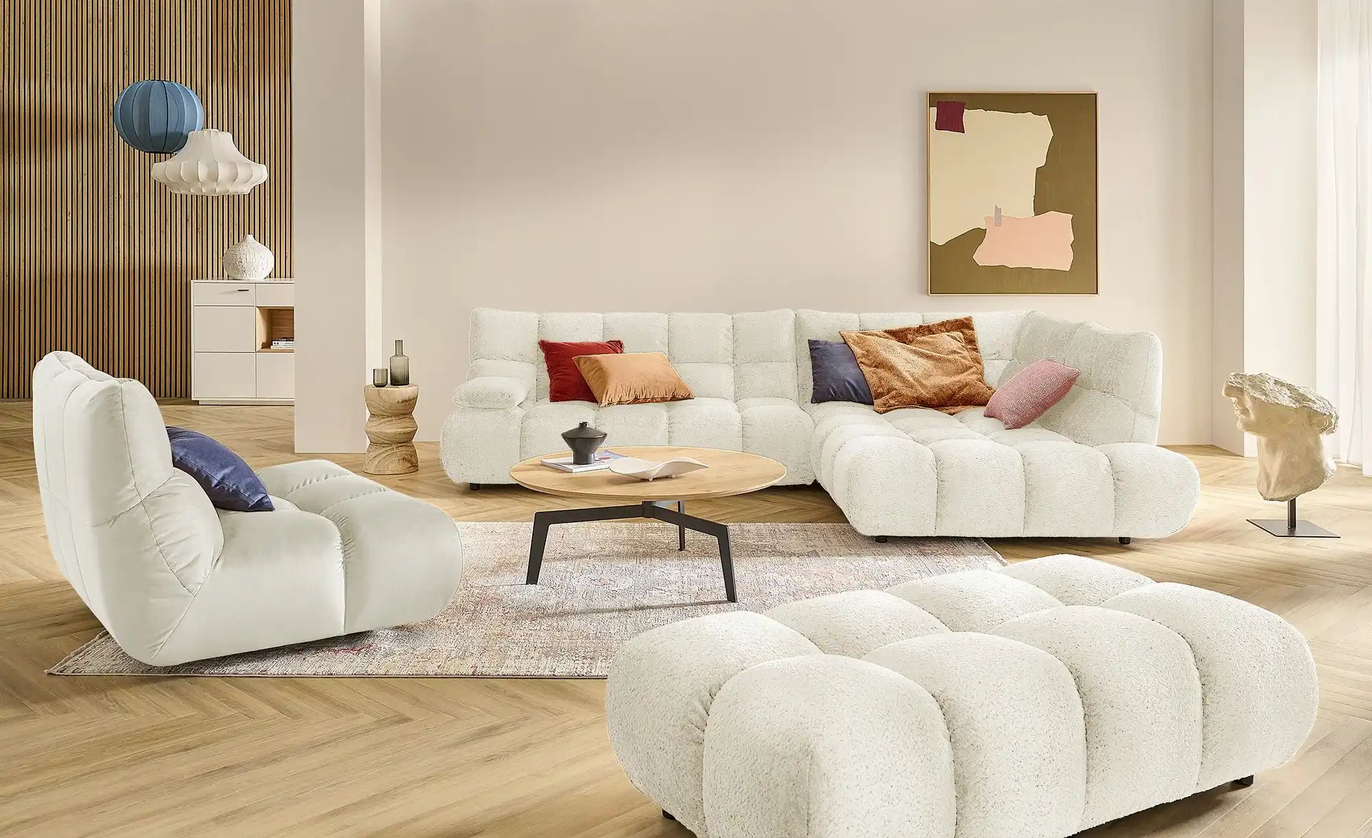 Thumbnail - Jette Home Ecksofa Gentle ¦ creme ¦ Maße (cm): B: 324 H: 85 T: 211.0 Polstermöbel > Sofas > Ecksofas - Höffner