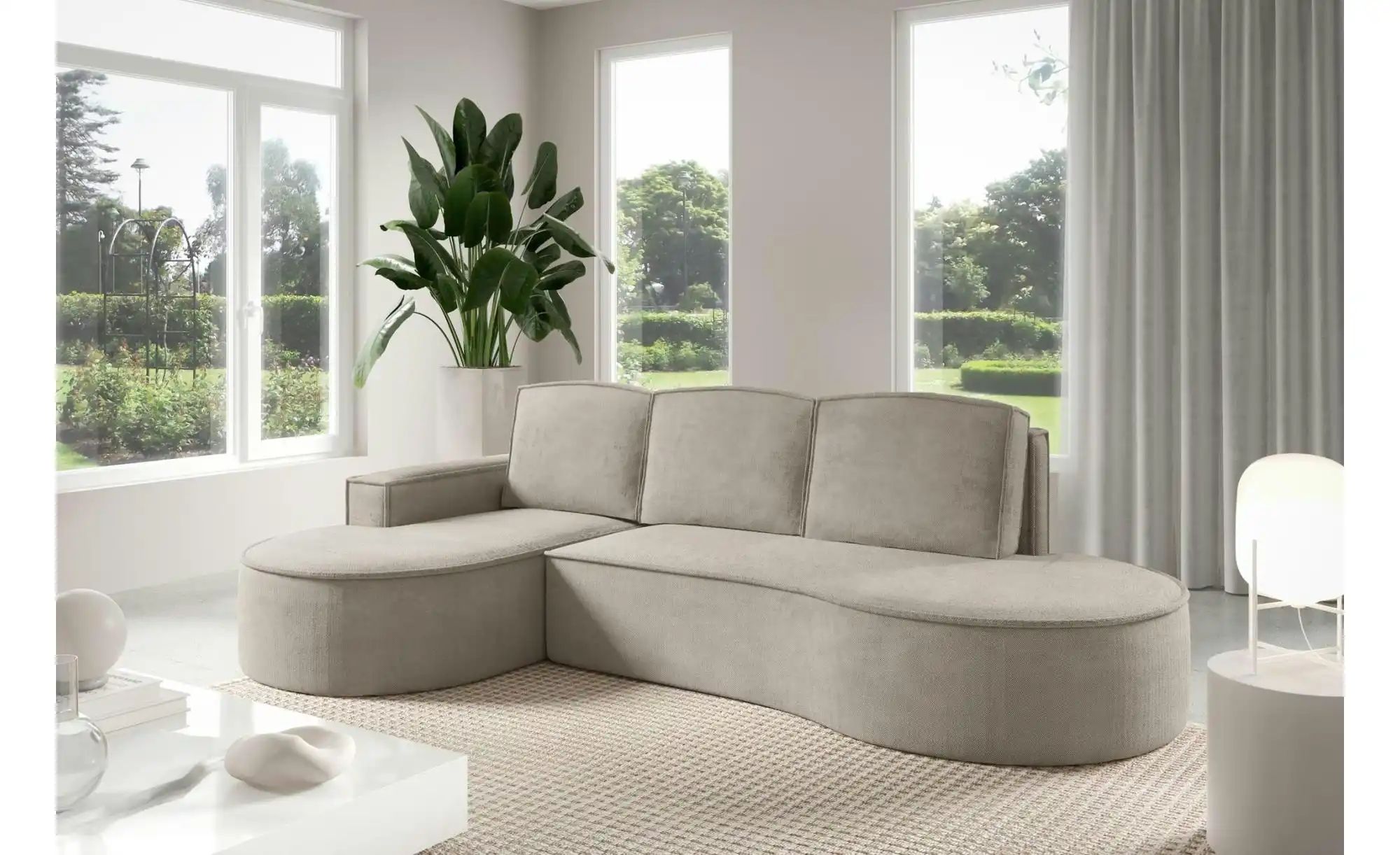 Ecksofa  Flow ¦ beige ¦ Maße (cm): B: 277 H: 88 Polstermöbel > Sofas > Ecks günstig online kaufen