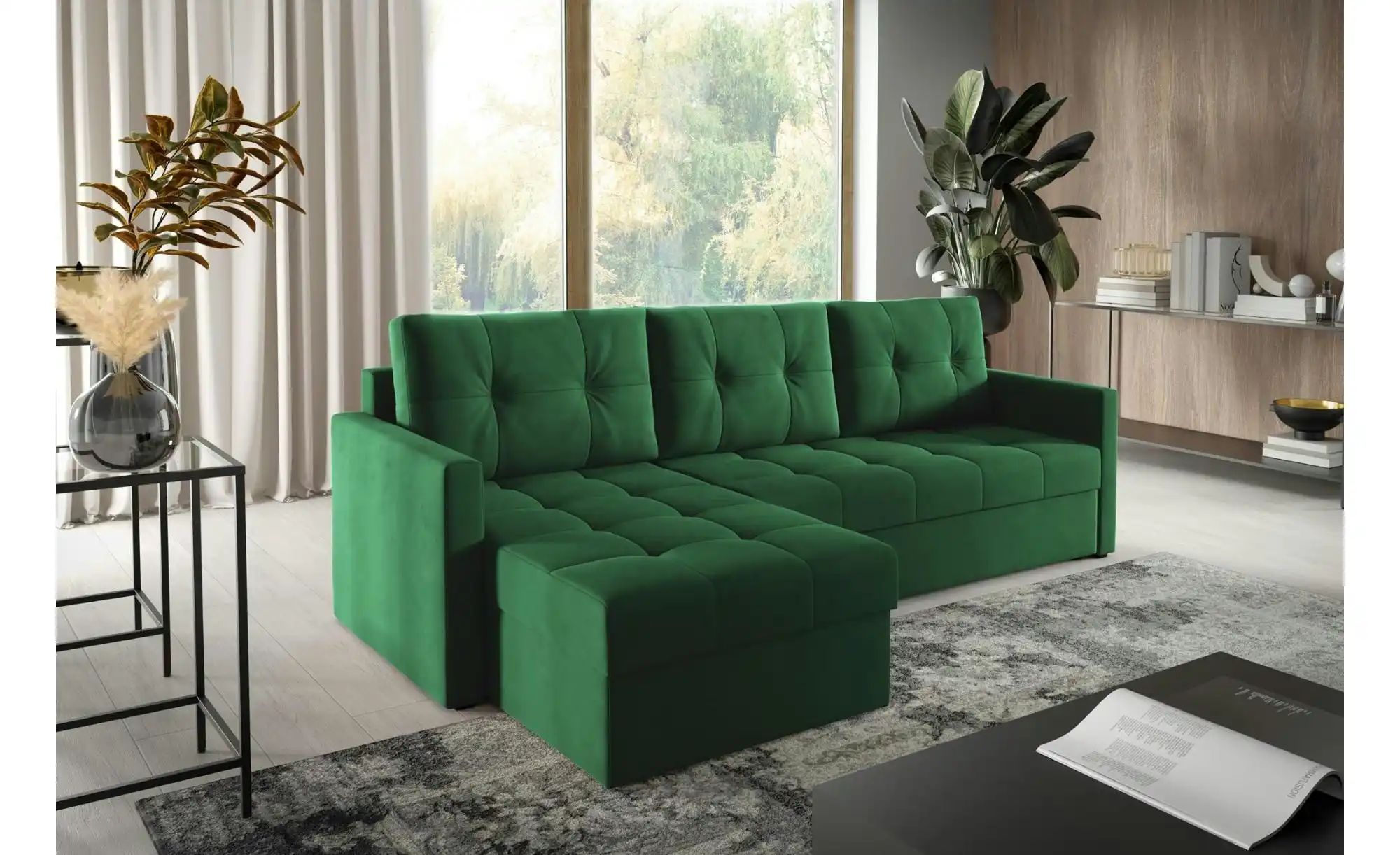 Ecksofa   ¦ grün ¦ Maße (cm): B: 230 H: 86 Polstermöbel > Sofas > Ecksofas günstig online kaufen