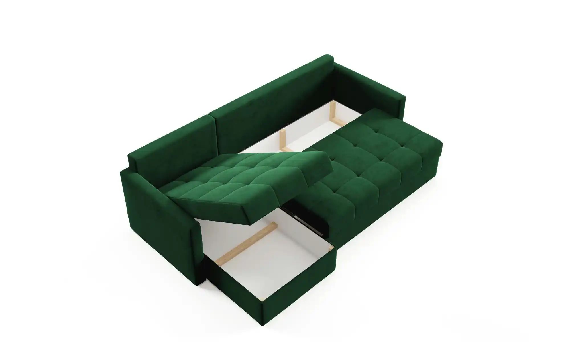Thumbnail - Ecksofa  Olivia ¦ grün ¦ Maße (cm): B: 230 H: 86 Polstermöbel > Sofas > 3-Sitzer - Höffner