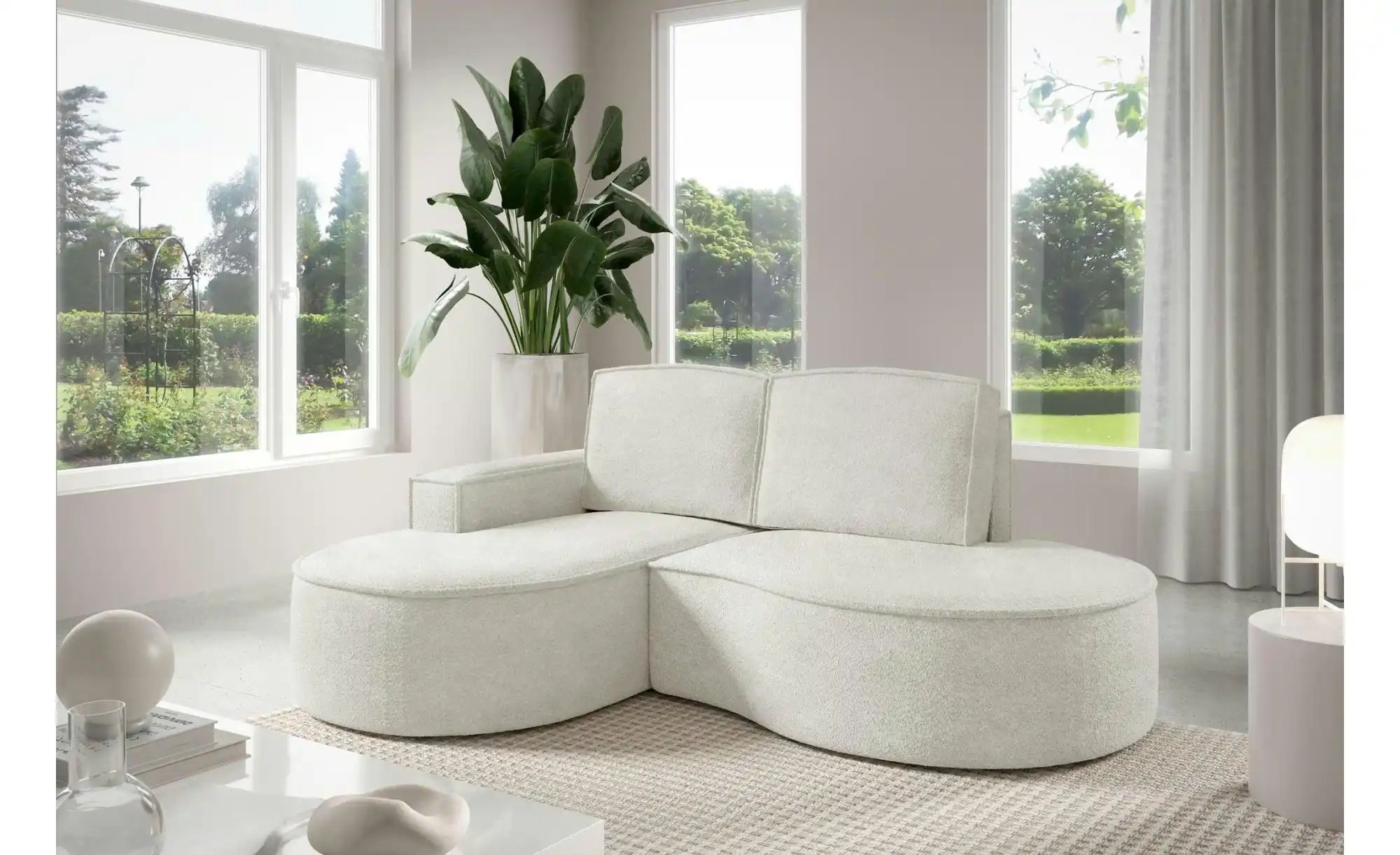 Thumbnail - Ecksofa Flow ¦ weiß ¦ Maße (cm): B: 210 H: 88 Polstermöbel > Sofas > Ecksofas - Höffner