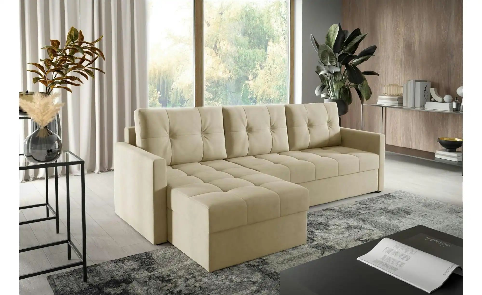 Ecksofa  Olivia ¦ beige ¦ Maße (cm): B: 230 H: 86 Polstermöbel > Sofas > Ec günstig online kaufen