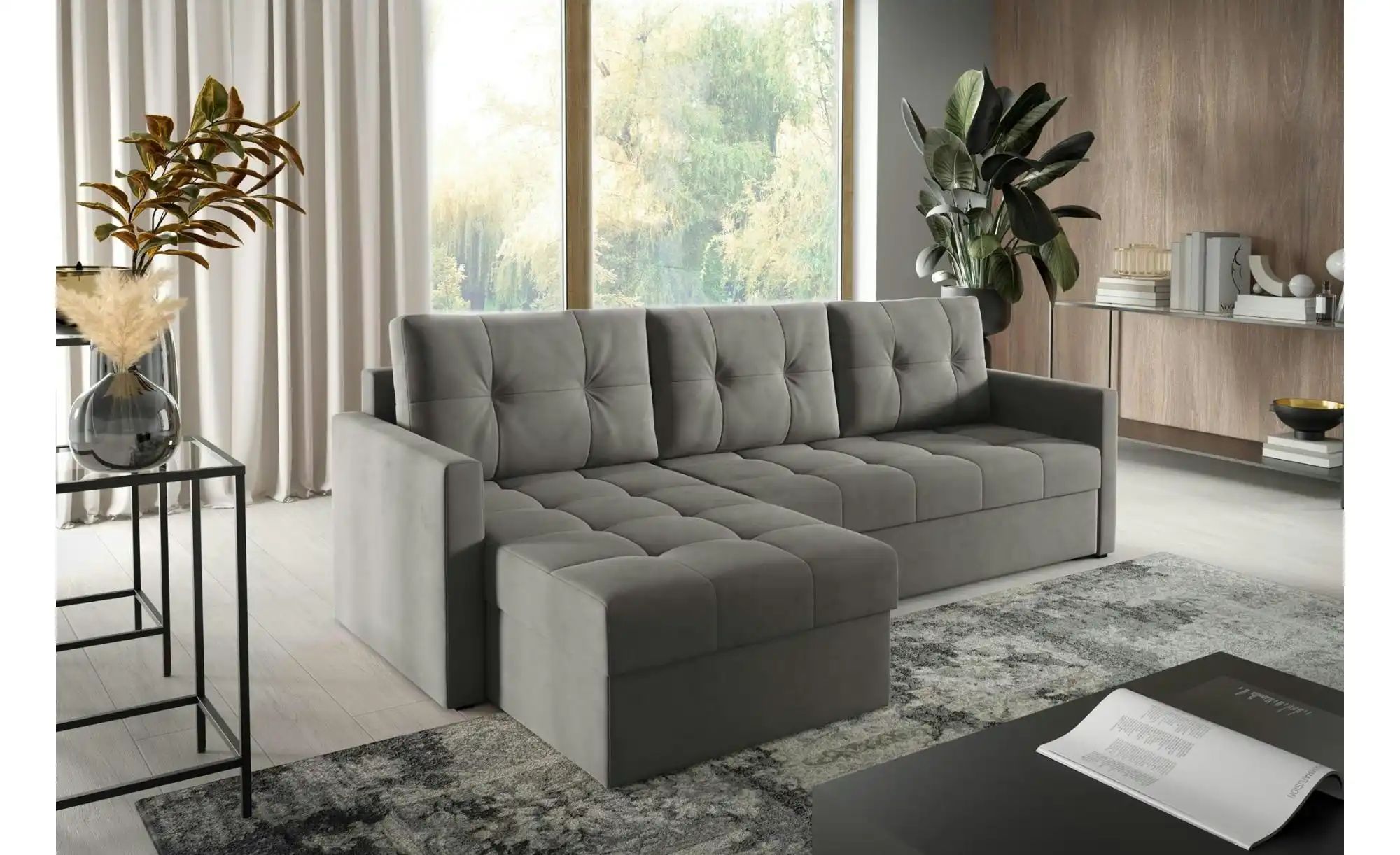 Ecksofa  Olivia ¦ grau ¦ Maße (cm): B: 230 H: 86 Polstermöbel > Sofas > Eck günstig online kaufen