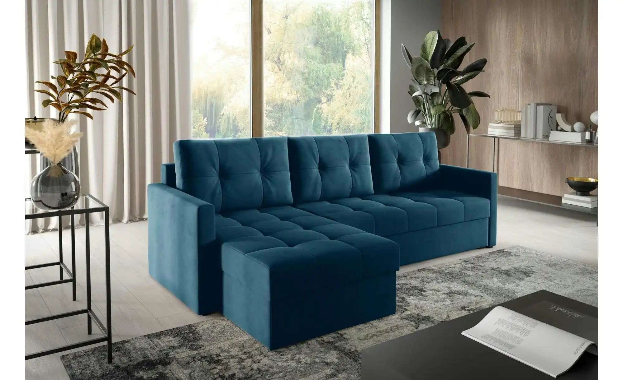 Thumbnail - Ecksofa Olivia ¦ blau ¦ Maße (cm): B: 230 H: 86 Polstermöbel > Sofas > Ecksofas - Höffner