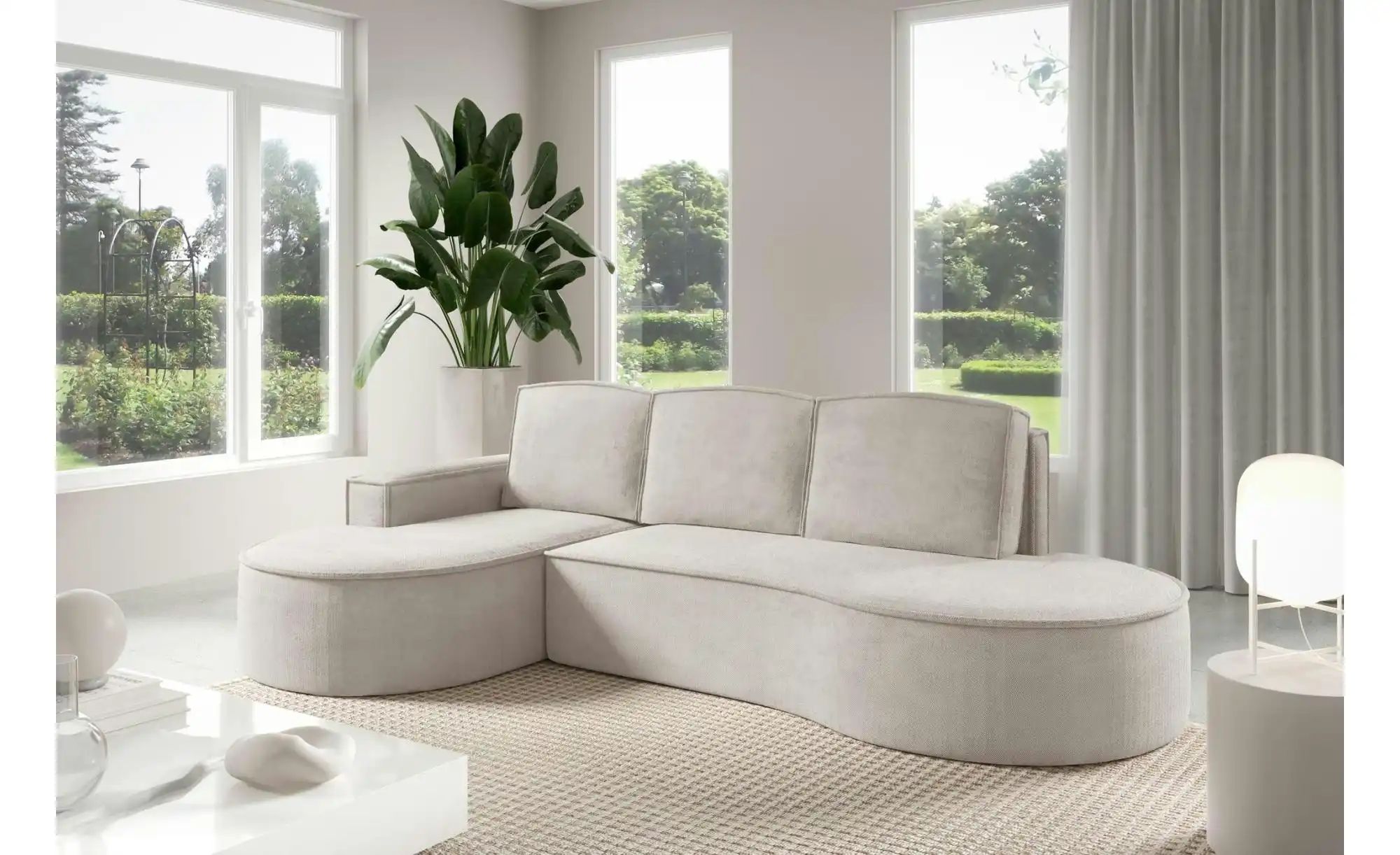 Ecksofa  Flow ¦ weiß ¦ Maße (cm): B: 277 H: 88 Polstermöbel > Sofas > Eckso günstig online kaufen