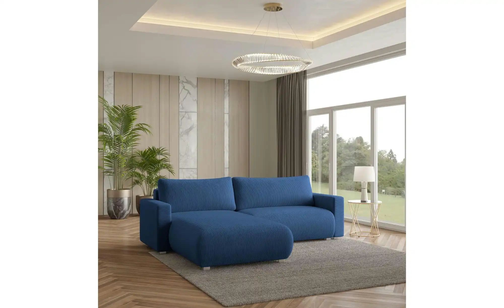 MASSENO Ecksofa  Turin  ¦ blau ¦ Maße (cm): B: 265 H: 83 Polstermöbel > Sof günstig online kaufen