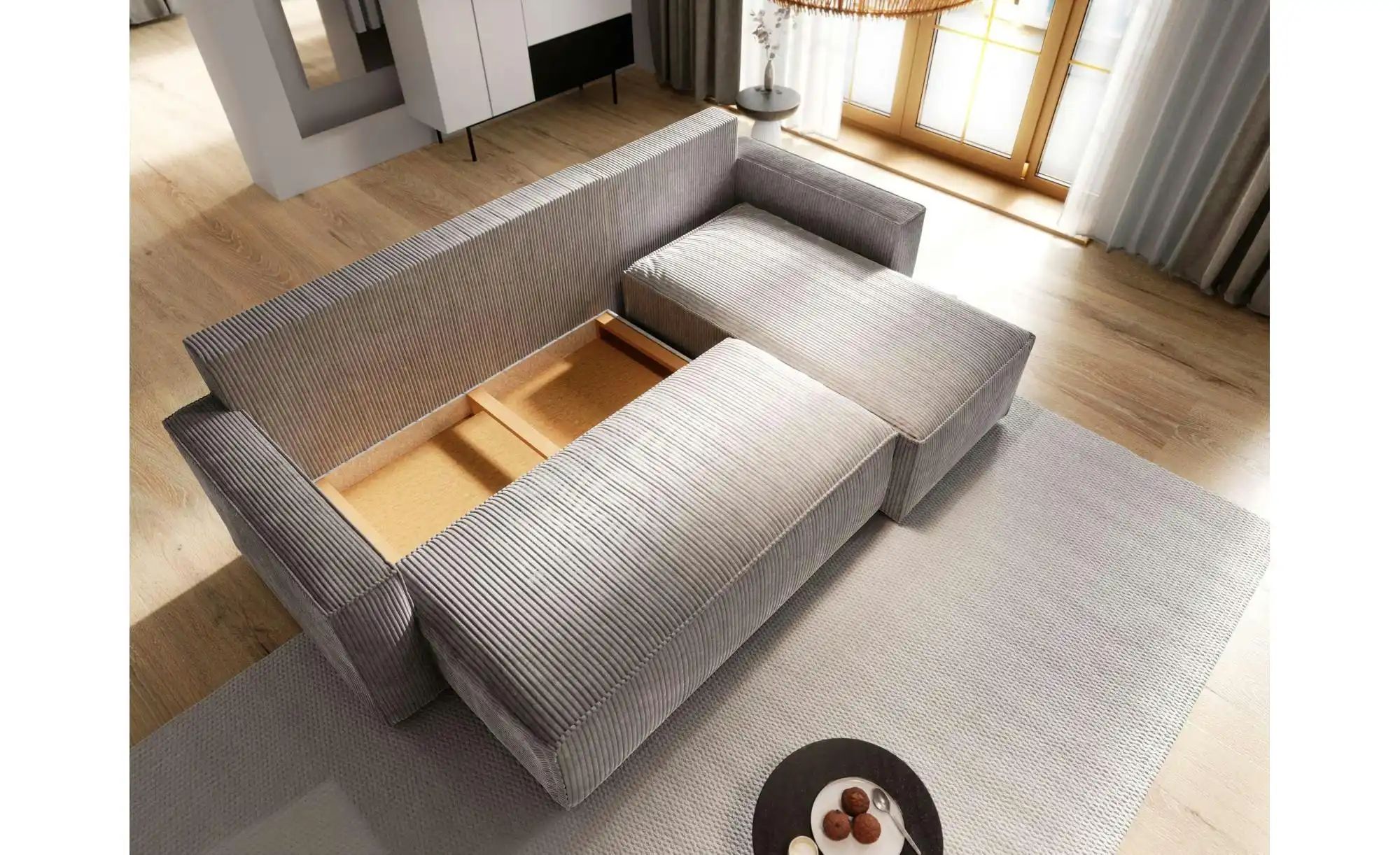 Thumbnail - MASSENO Ecksofa mit Schlaffunktion Potaro ¦ blau ¦ Maße (cm): B: 230 H: 85 Polstermöbel > Sofas > Ecksofas - Höffner