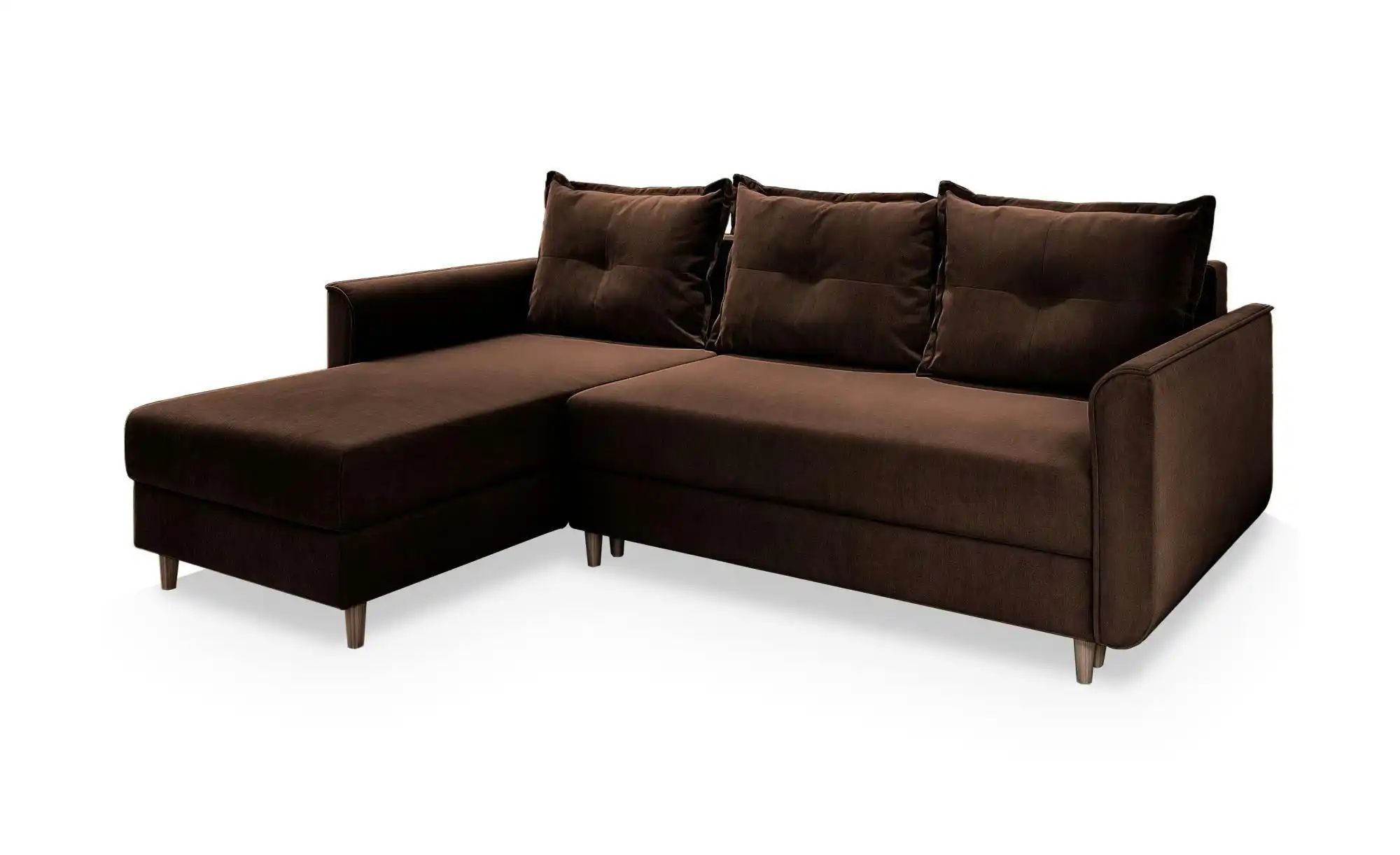 MASSENO Ecksofa   Pisan  ¦ braun ¦ Maße (cm): B: 220 H: 91 Polstermöbel > S günstig online kaufen