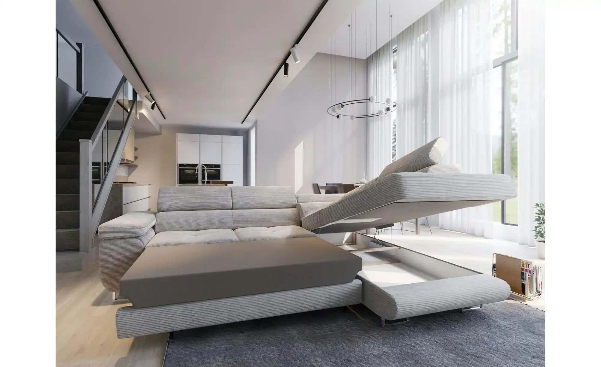 MASSENO Ecksofa  Apiro ¦ lila/violett ¦ Maße (cm): B: 277 H: 90 Polstermöbe günstig online kaufen