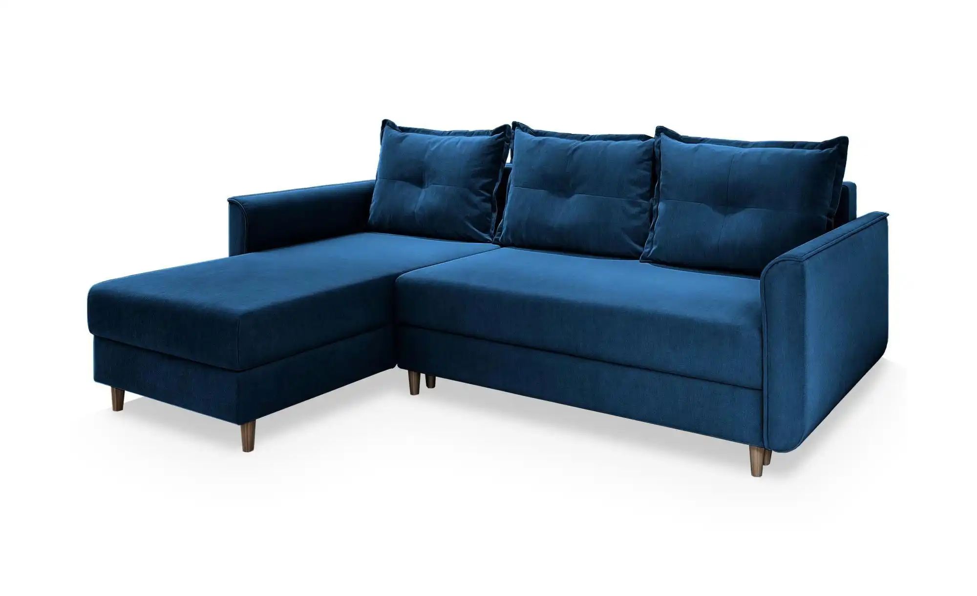 MASSENO Ecksofa mit Schlaffunktion Pisan ¦ blau ¦ Maße (cm): B: 220 H: 91 P günstig online kaufen
