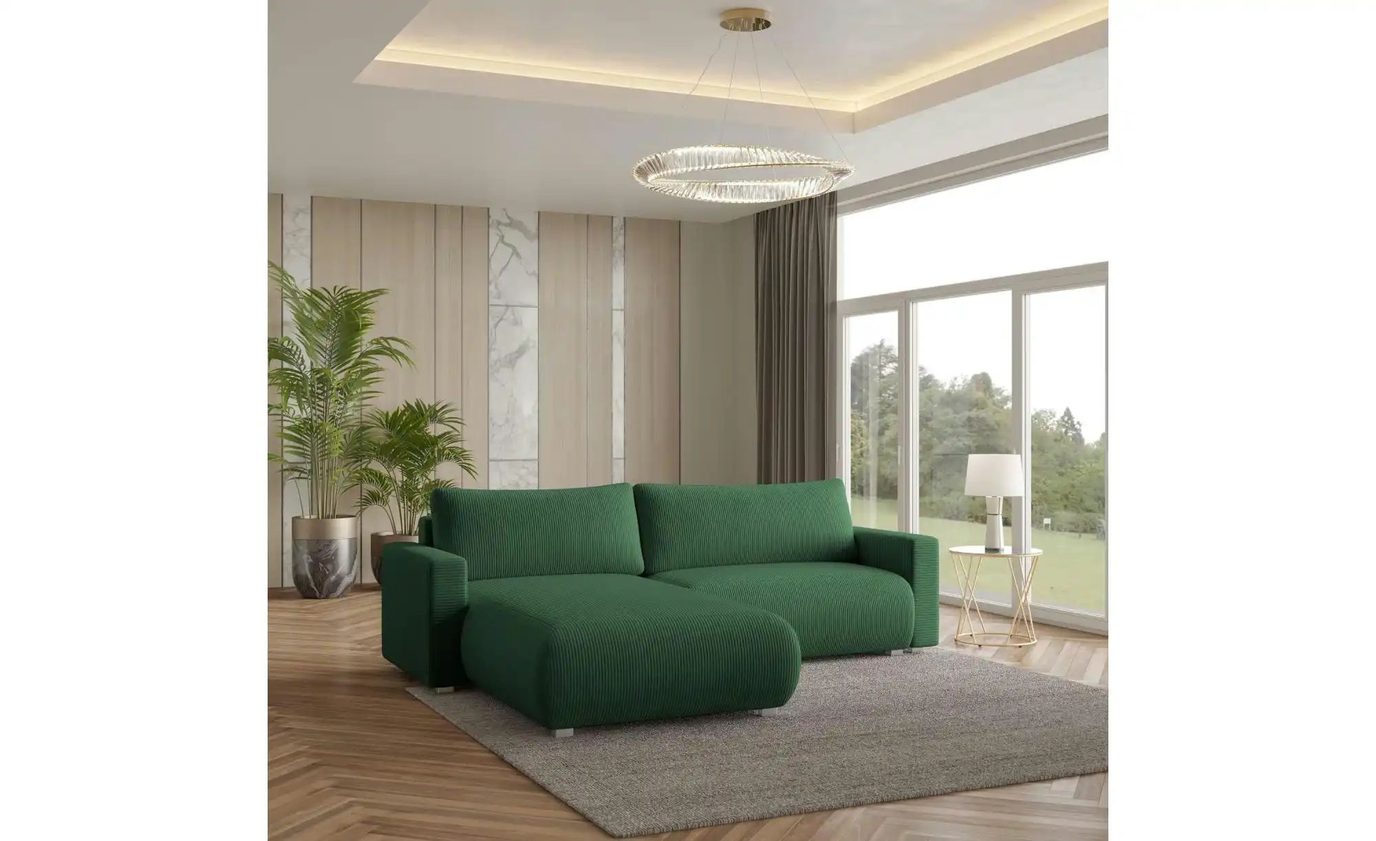 MASSENO Ecksofa  Turin  ¦ grün ¦ Maße (cm): B: 265 H: 83 Polstermöbel > Sof günstig online kaufen