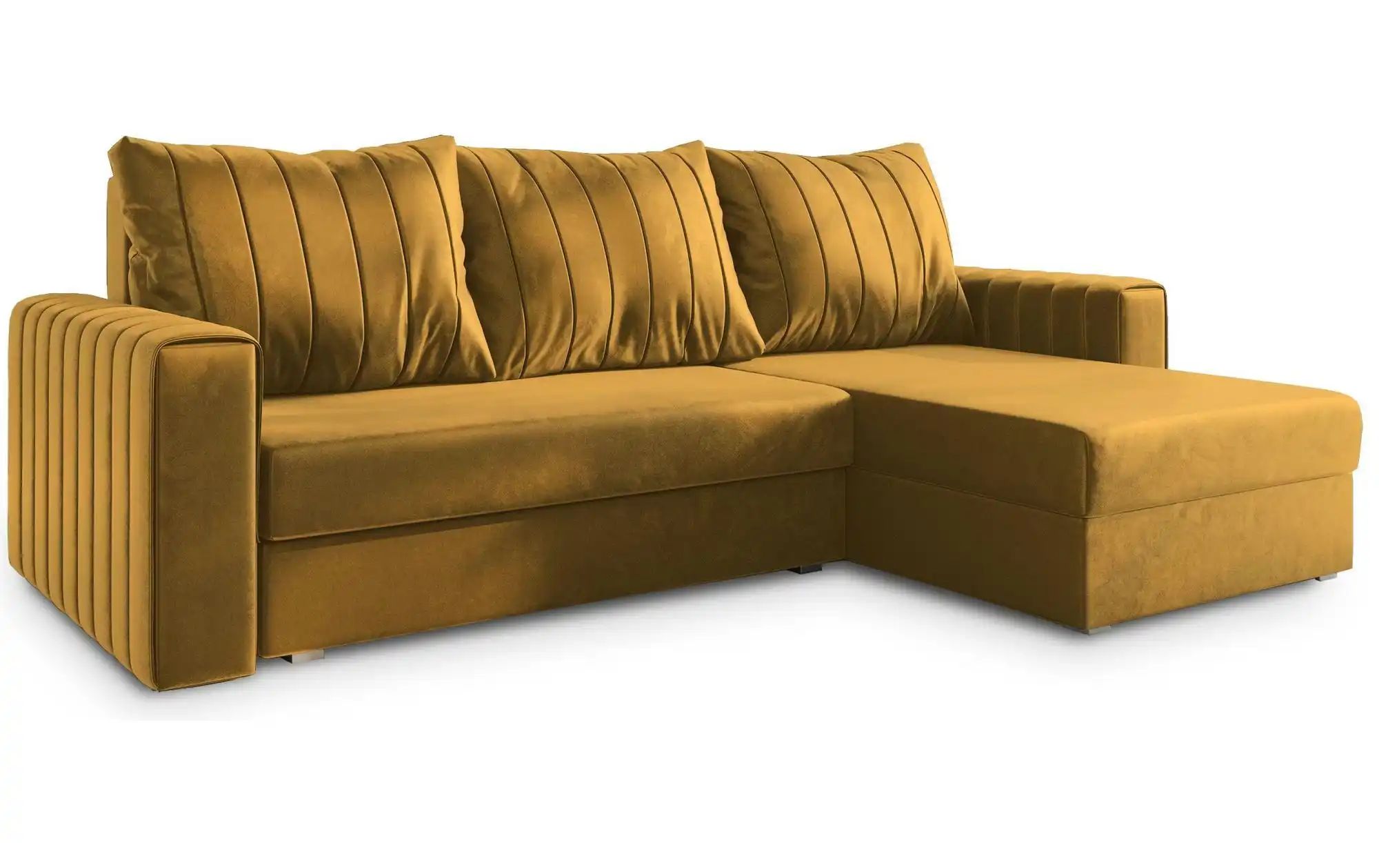 MASSENO Ecksofa  Carl ¦ gelb ¦ Maße (cm): B: 236 H: 85 Polstermöbel > Sofas günstig online kaufen