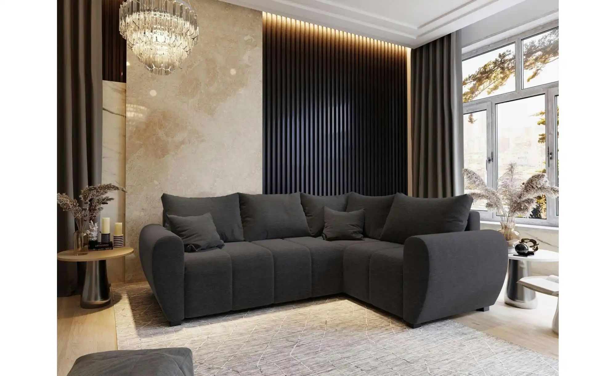 MASSENO Ecksofa  Madison  ¦ grau ¦ Maße (cm): B: 235 H: 82 Polstermöbel > S günstig online kaufen