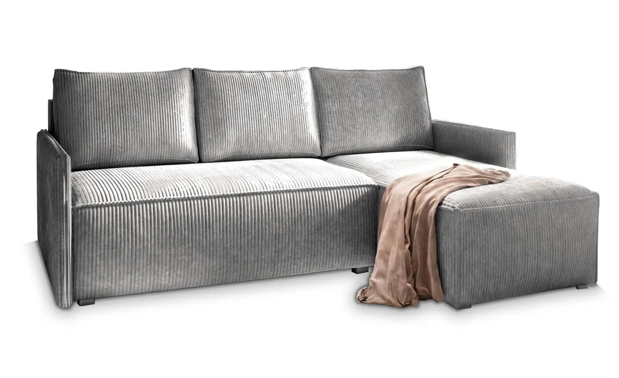 MASSENO Ecksofa mit Schlaffunktion Perusi ¦ grau ¦ Maße (cm): B: 206 H: 85 günstig online kaufen