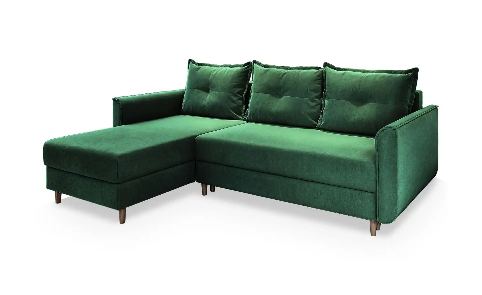 MASSENO Ecksofa mit Schlaffunktion Pisan ¦ grün ¦ Maße (cm): B: 220 H: 91 P günstig online kaufen