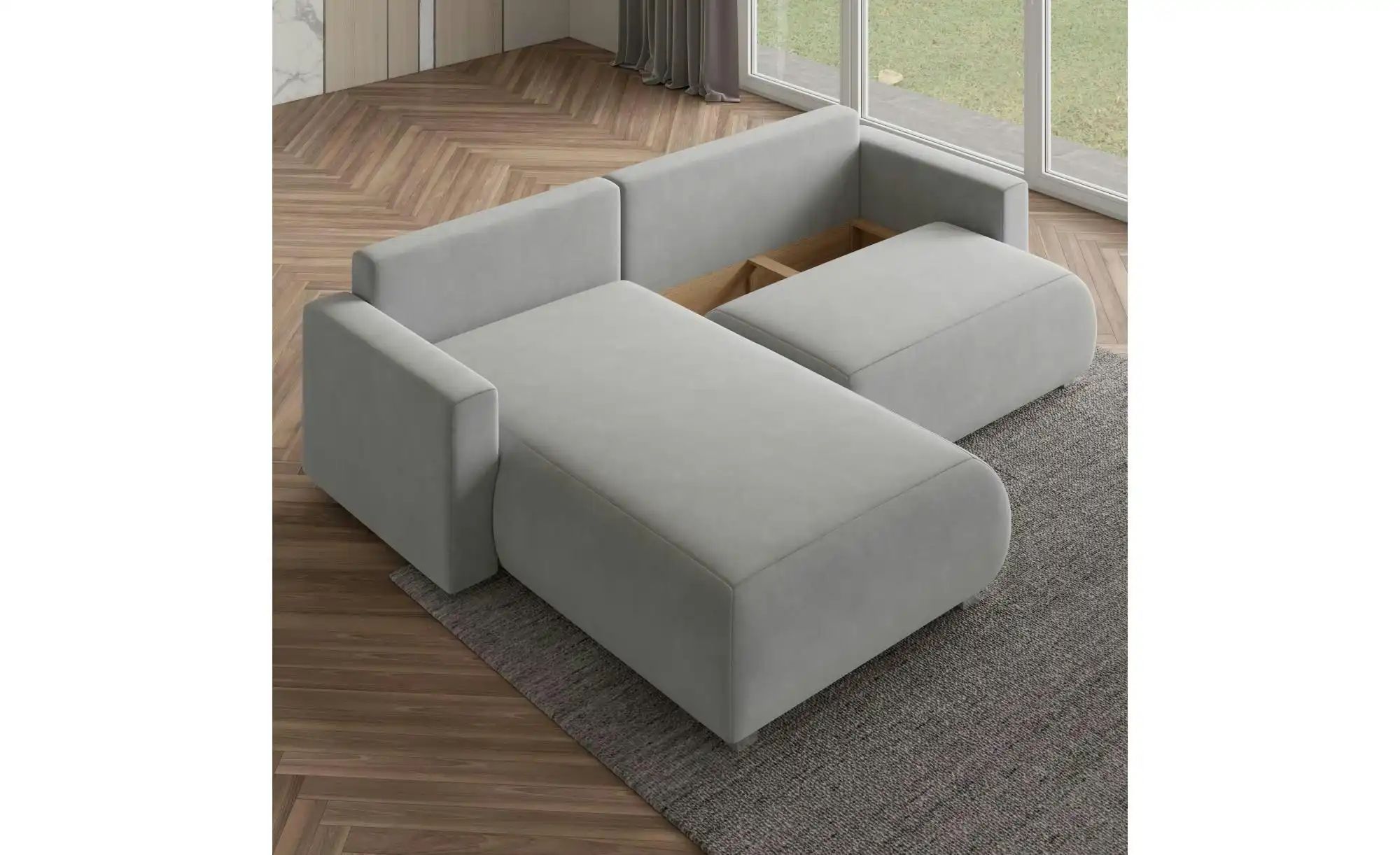 Thumbnail - MASSENO Ecksofa mit Schlaffunktion Turin ¦ lila/violett ¦ Maße (cm): B: 265 H: 83 Polstermöbel > Sofas > Ecksofas - Höff...