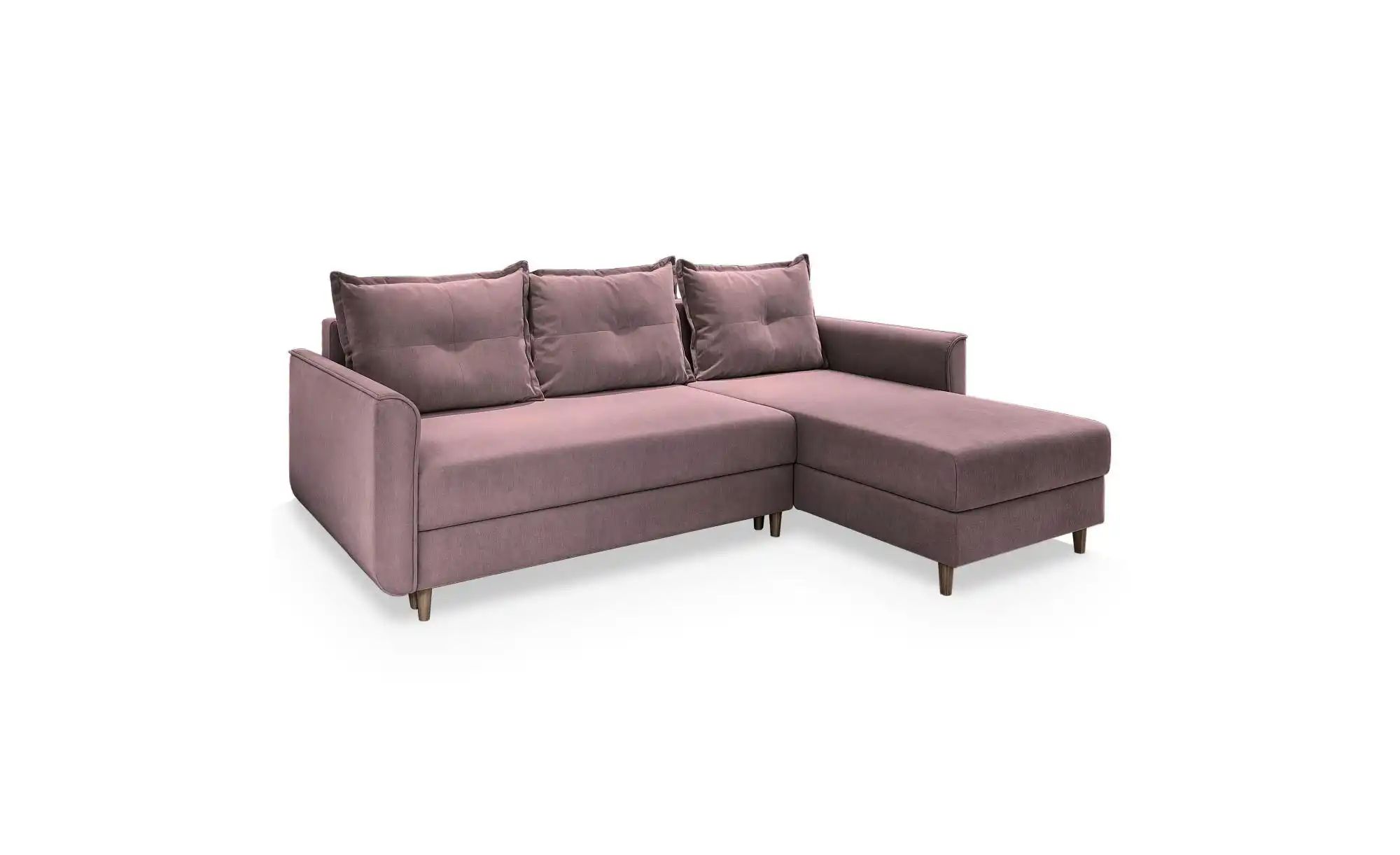 MASSENO Ecksofa mit Schlaffunktion Pisan ¦ rosa/pink ¦ Maße (cm): B: 220 H: günstig online kaufen