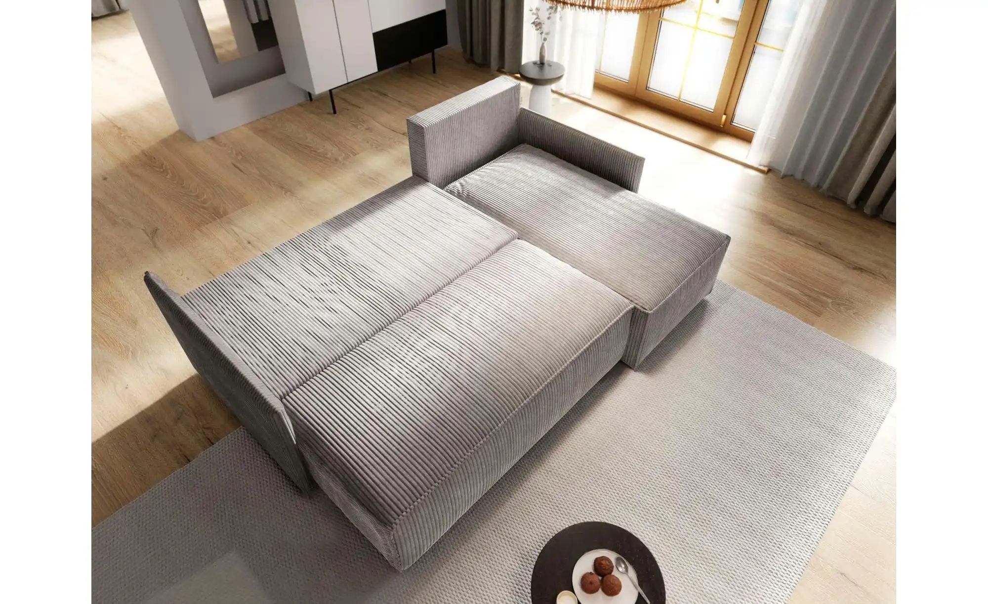 MASSENO Ecksofa mit Schlaffunktion Perusi ¦ grau ¦ Maße (cm): B: 206 H: 85 günstig online kaufen