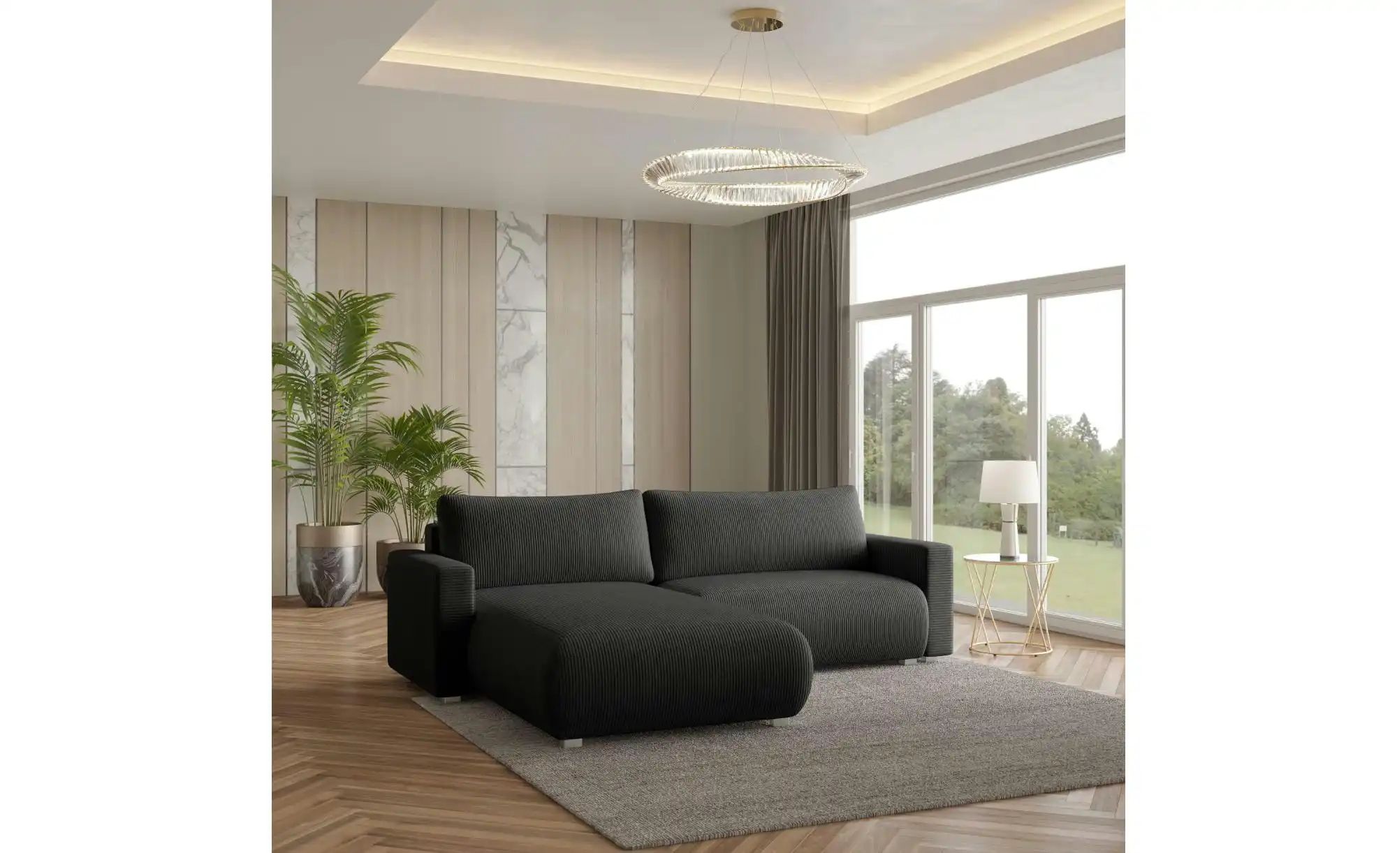 MASSENO Ecksofa  Turin  ¦ schwarz ¦ Maße (cm): B: 265 H: 83 Polstermöbel > günstig online kaufen
