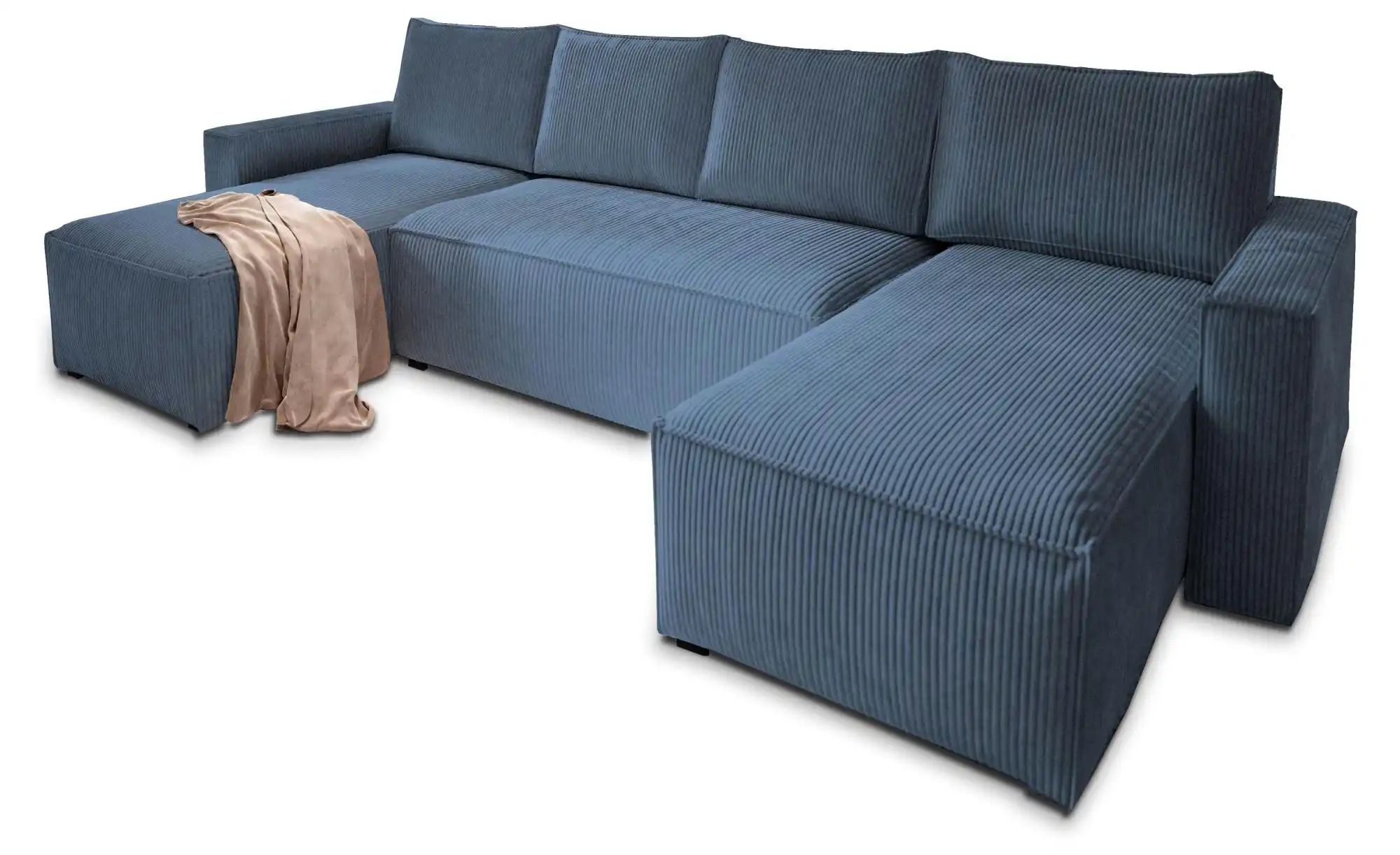 MASSENO Wohnlandschaft mit Schlaffunktion Aspra ¦ blau ¦ Maße (cm): B: 295 günstig online kaufen