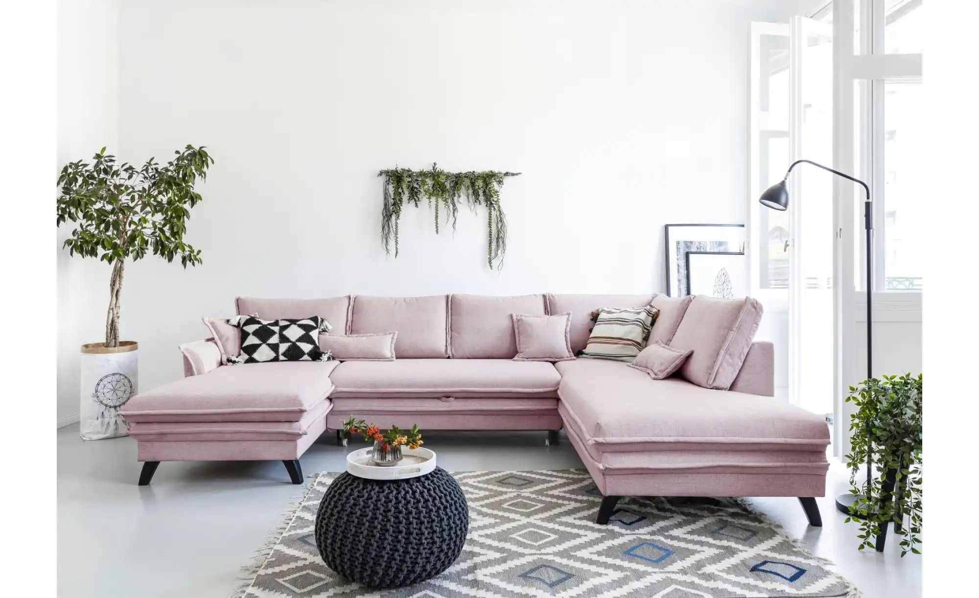 Miuform Wohnlandschaft mit Schlaffunktion Charming Charlie ¦ rosa/pink ¦ Ma günstig online kaufen