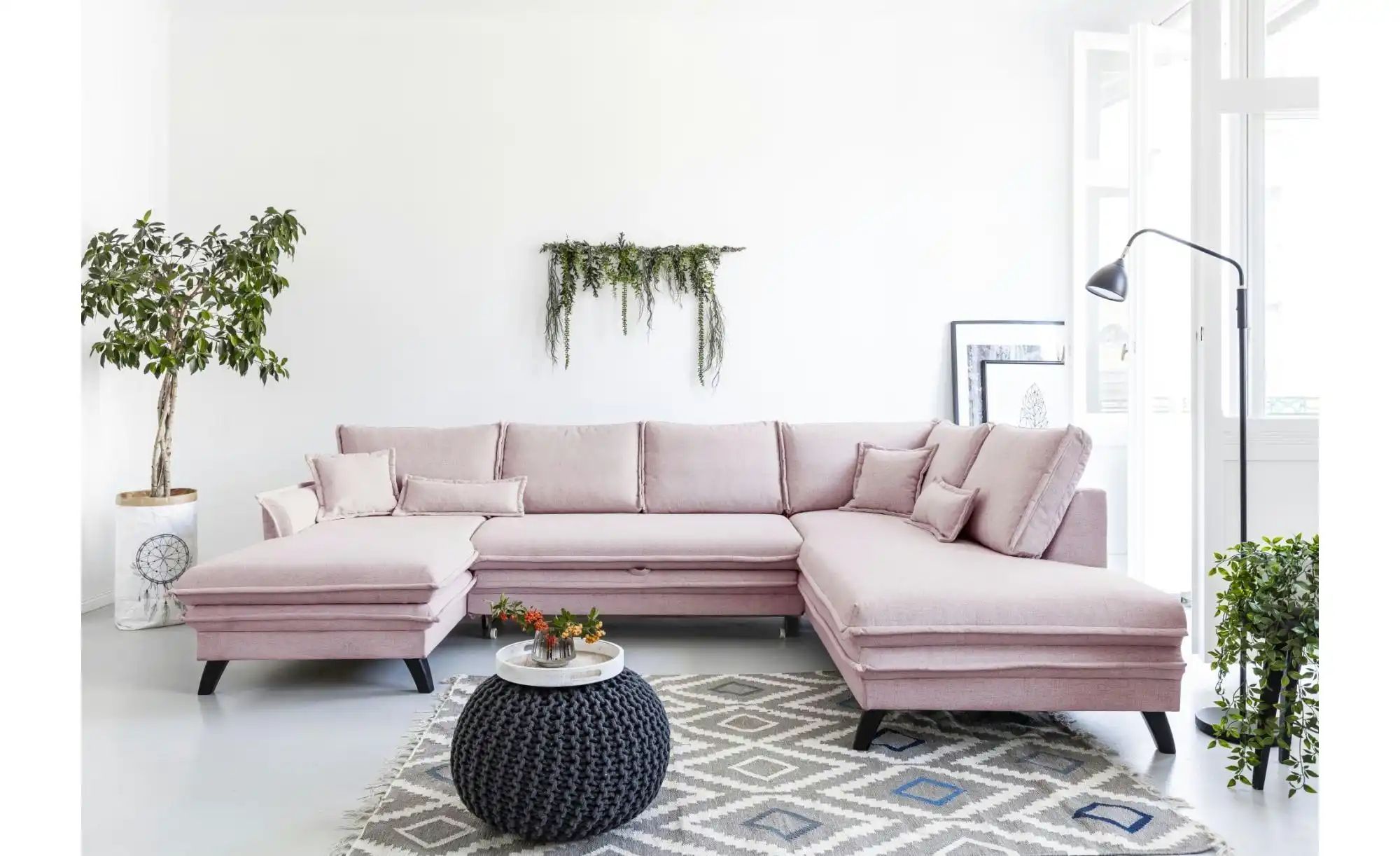 Thumbnail - Miuform Wohnlandschaft mit Schlaffunktion Charming Charlie ¦ rosa/pink ¦ Maße (cm): B: 302 H: 90 Polstermöbel > Sofas > ...