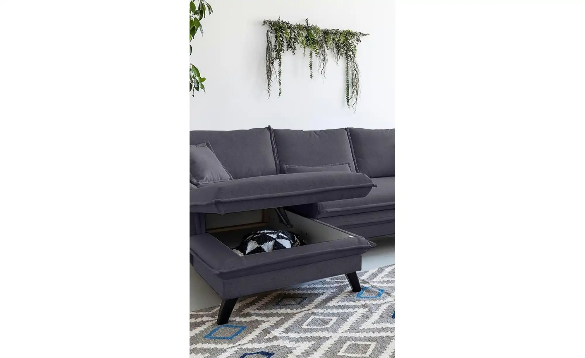 Thumbnail - Miuform Wohnlandschaft mit Schlaffunktion Charming Charlie ¦ grau ¦ Maße (cm): B: 302 H: 90 Polstermöbel > Sofas > Schla...
