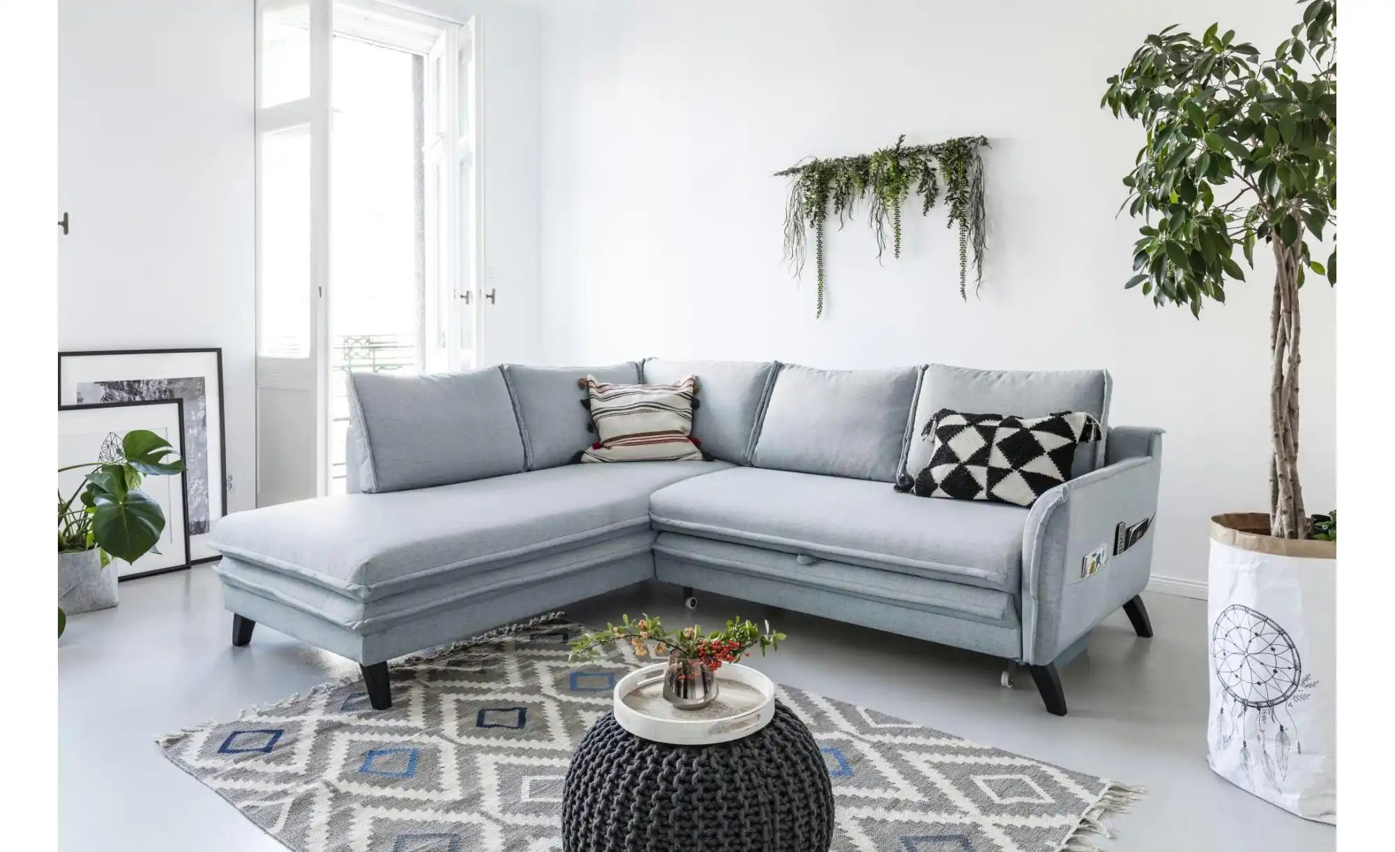 Miuform Ecksofa mit Schlaffunktion Charming Charlie ¦ grau ¦ Maße (cm): B: günstig online kaufen