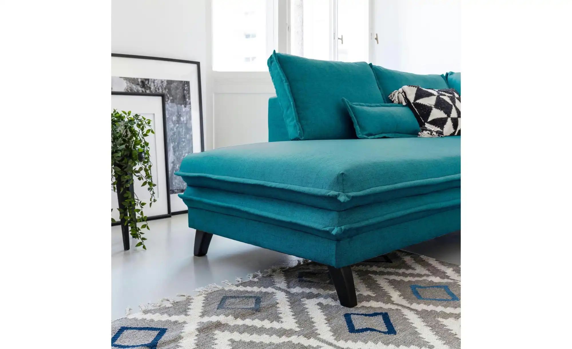Miuform Ecksofa mit Schlaffunktion   ¦ türkis/petrol ¦ Maße (cm): B: 234 H: günstig online kaufen