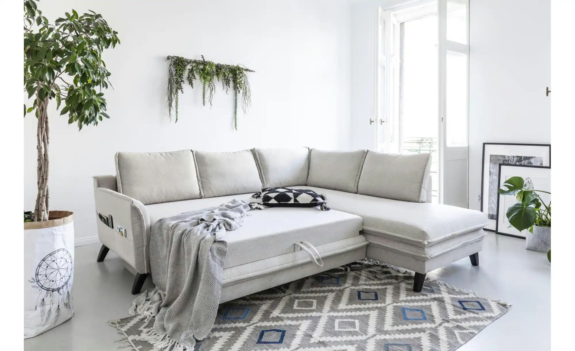 Miuform Ecksofa mit Schlaffunktion   ¦ beige ¦ Maße (cm): B: 234 H: 90 Pols günstig online kaufen