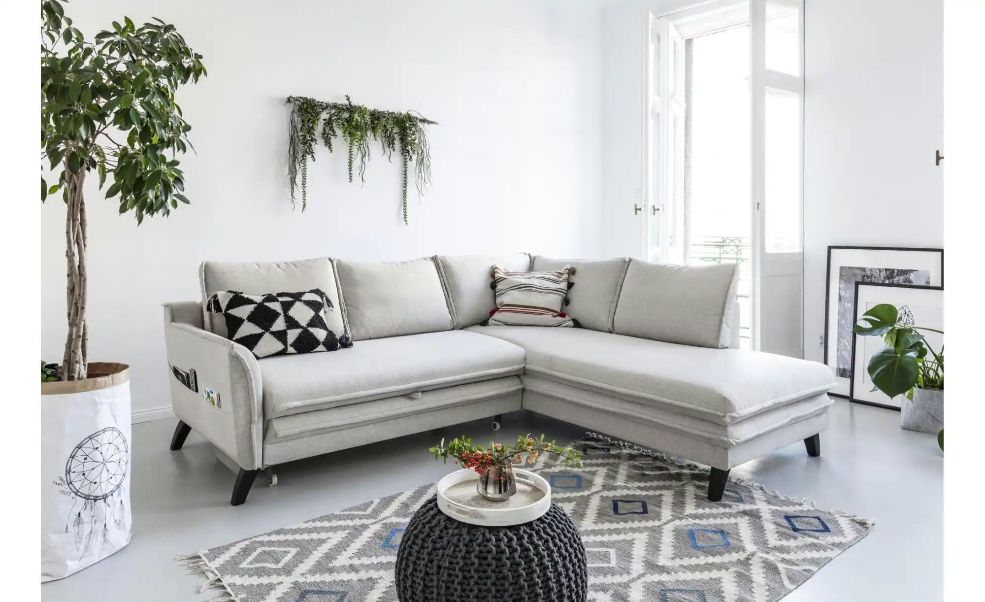 Miuform Ecksofa mit Schlaffunktion Charming Charlie ¦ beige ¦ Maße (cm): B: günstig online kaufen