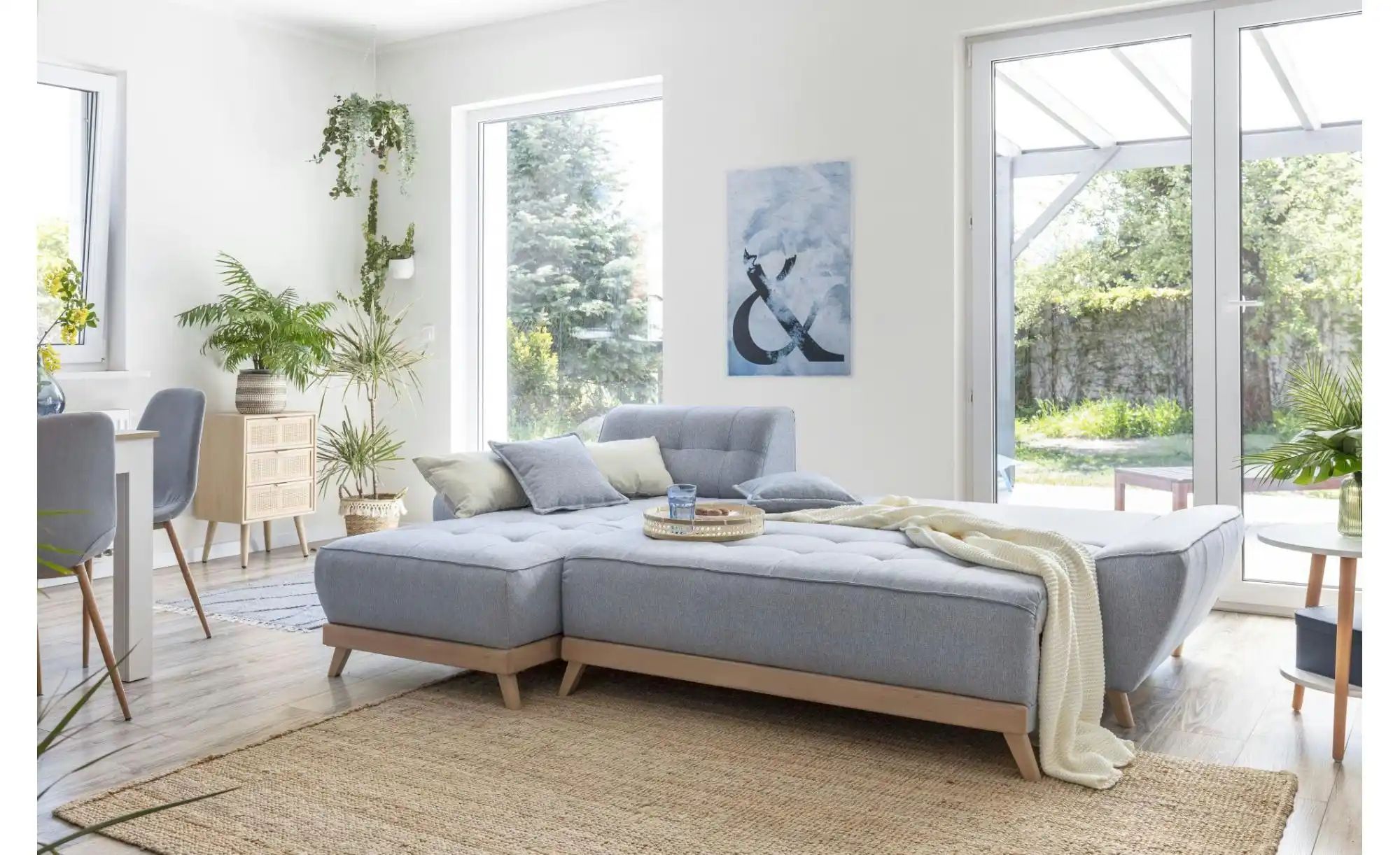 Miuform Ecksofa beidseitig montierbar   ¦ blau ¦ Maße (cm): B: 260 H: 77 Po günstig online kaufen