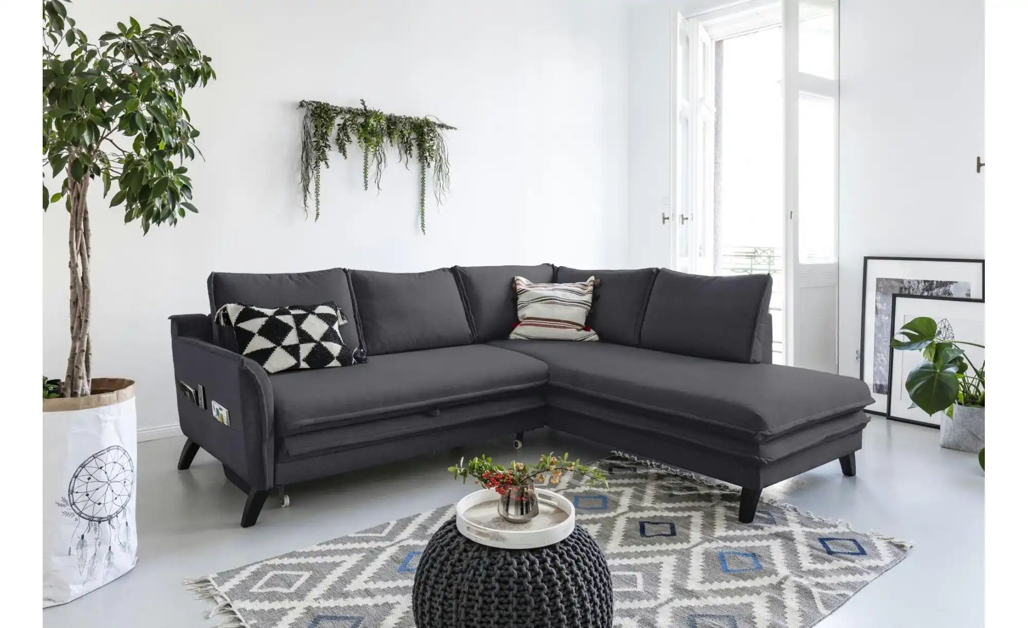 Miuform Ecksofa mit Schlaffunktion   ¦ grau ¦ Maße (cm): B: 234 H: 90 Polst günstig online kaufen