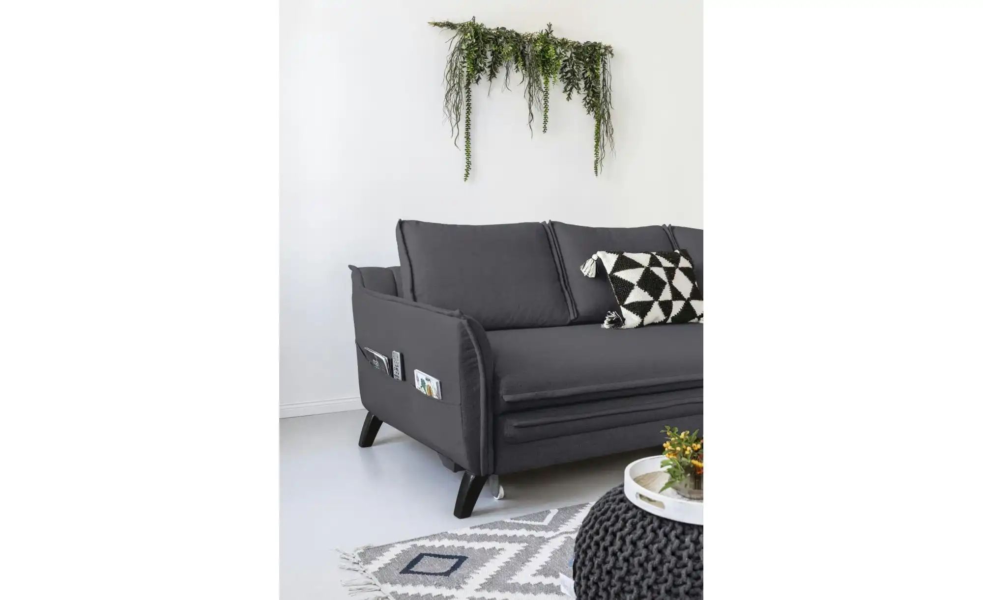 Miuform Ecksofa mit Schlaffunktion Charming Charlie ¦ grau ¦ Maße (cm): B: günstig online kaufen