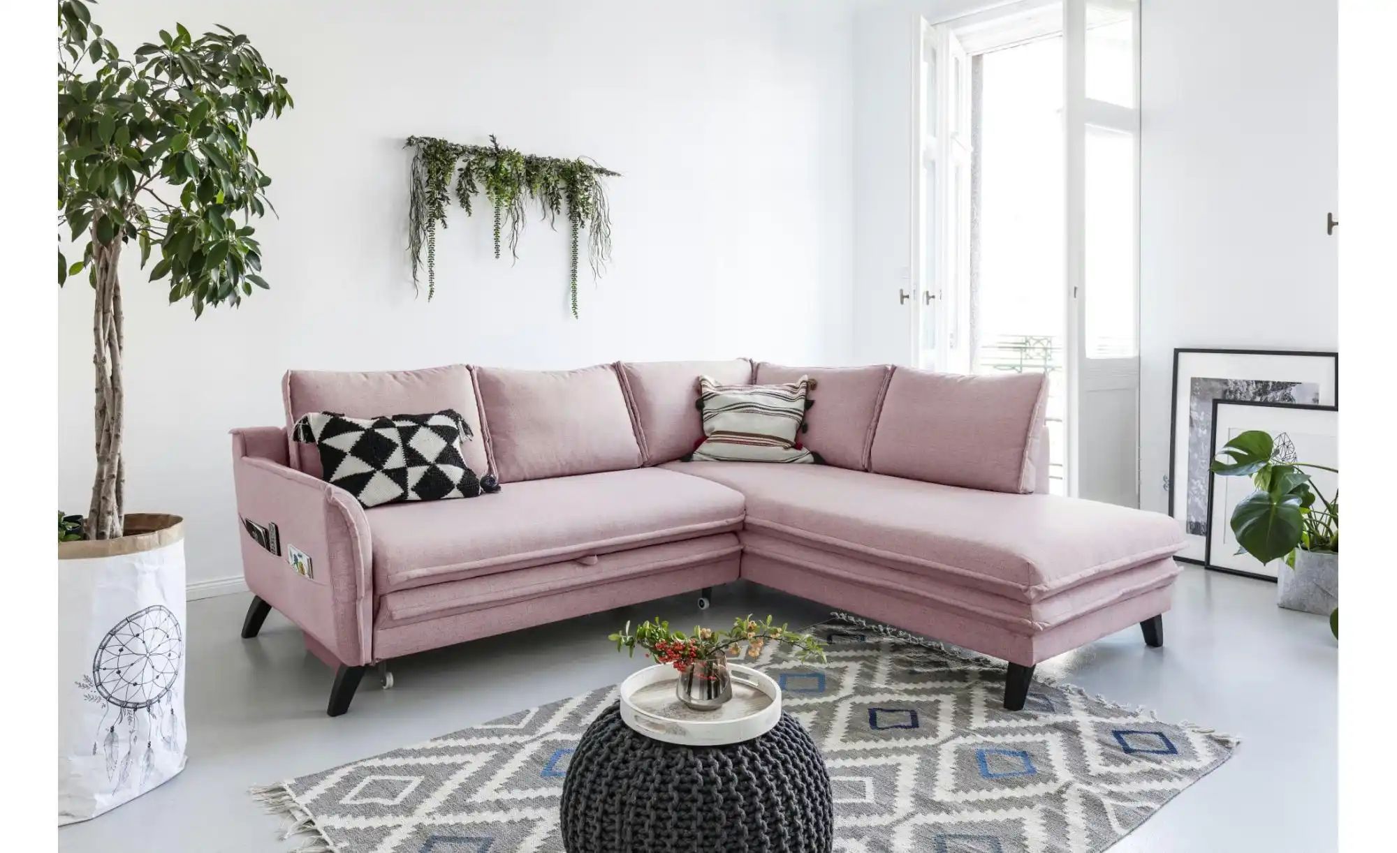 Thumbnail - Miuform Ecksofa mit Schlaffunktion Charming Charlie ¦ rosa/pink ¦ Maße (cm): B: 234 H: 90 Polstermöbel > Sofas > Ecksofa...