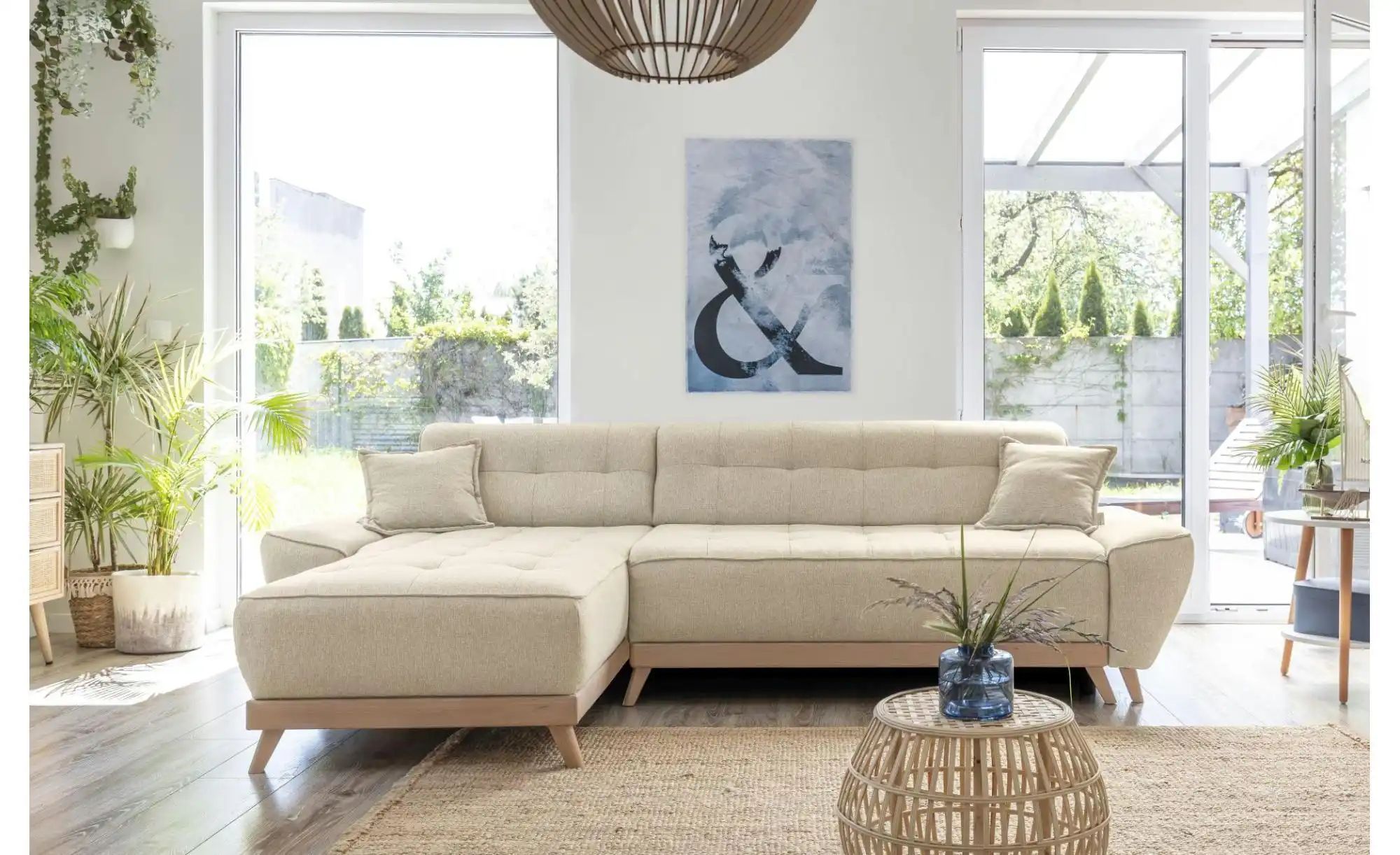 Miuform Ecksofa beidseitig montierbar   ¦ beige ¦ Maße (cm): B: 260 H: 77 P günstig online kaufen