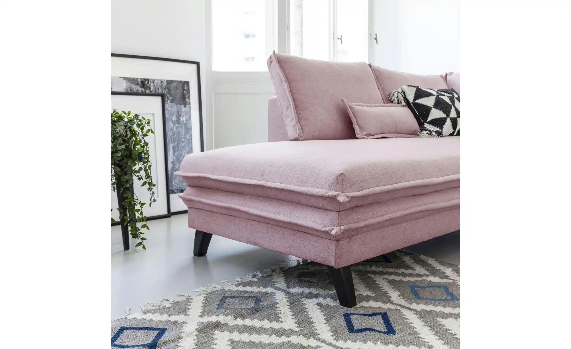 Miuform Ecksofa mit Schlaffunktion Charming Charlie ¦ rosa/pink ¦ Maße (cm) günstig online kaufen