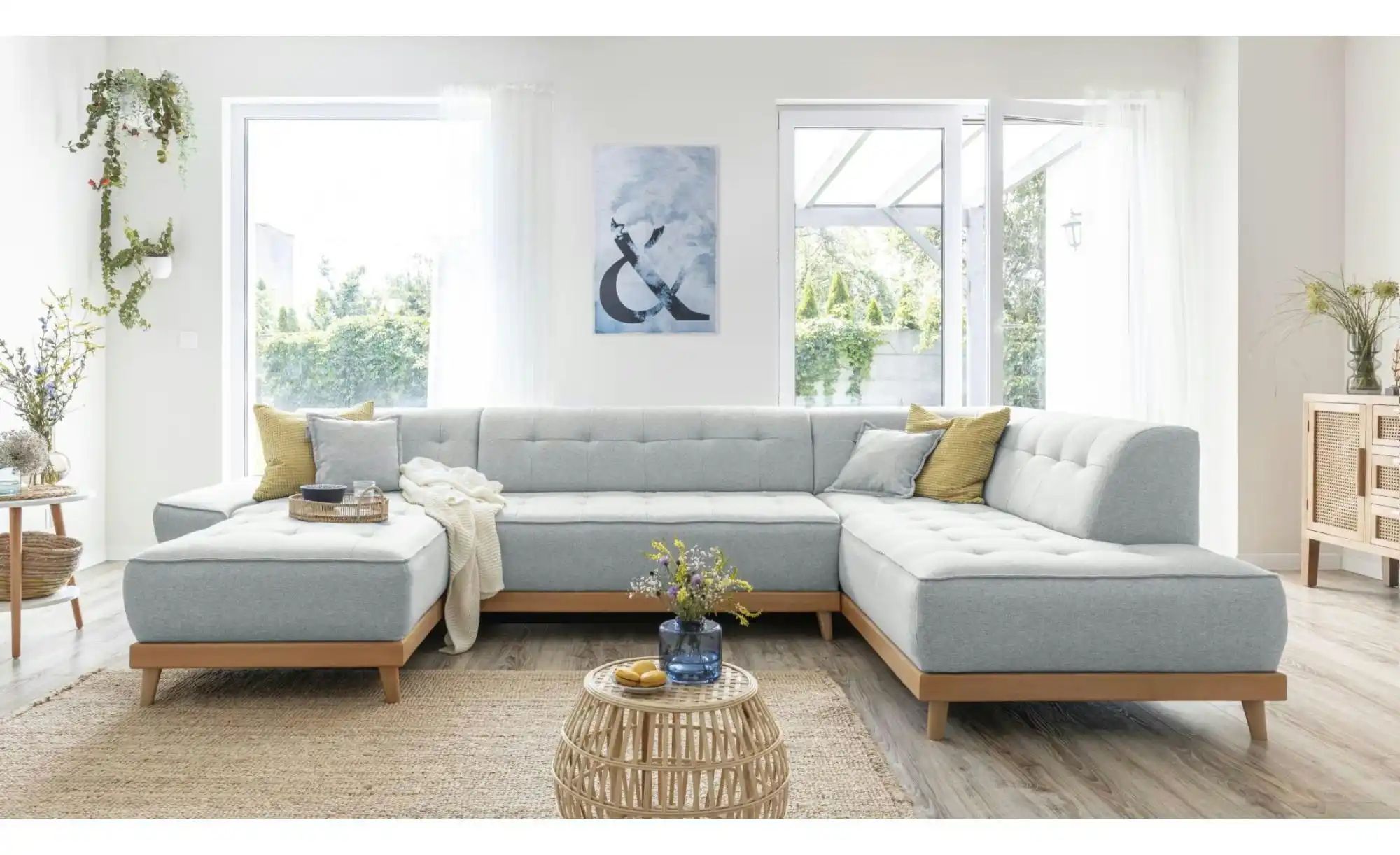 Miuform Wohnlandschaften mit Funktion   ¦ grau ¦ Maße (cm): B: 330 H: 77 Po günstig online kaufen