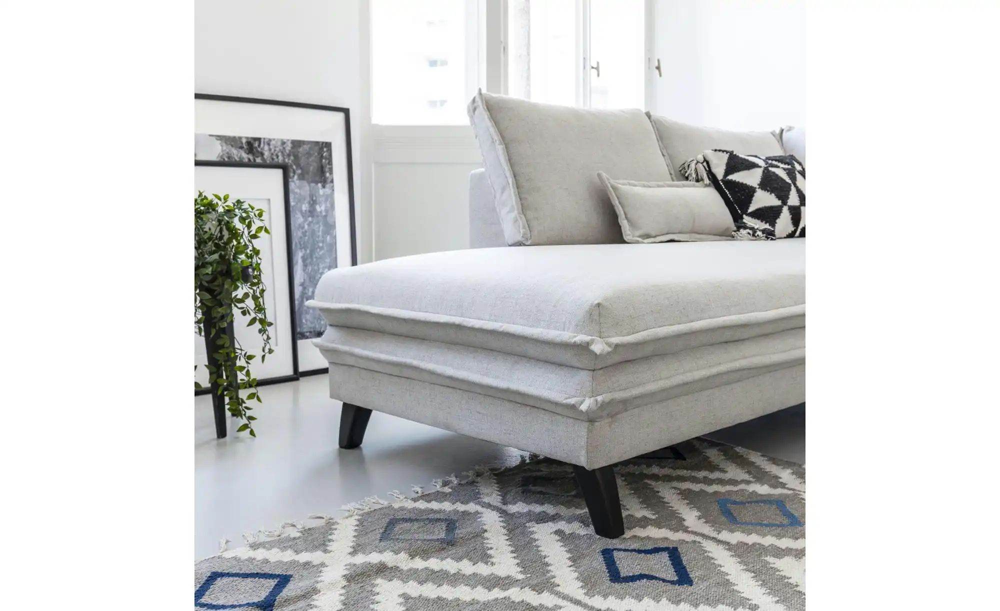 Miuform Wohnlandschaft mit Schlaffunktion Charming Charlie ¦ beige ¦ Maße ( günstig online kaufen