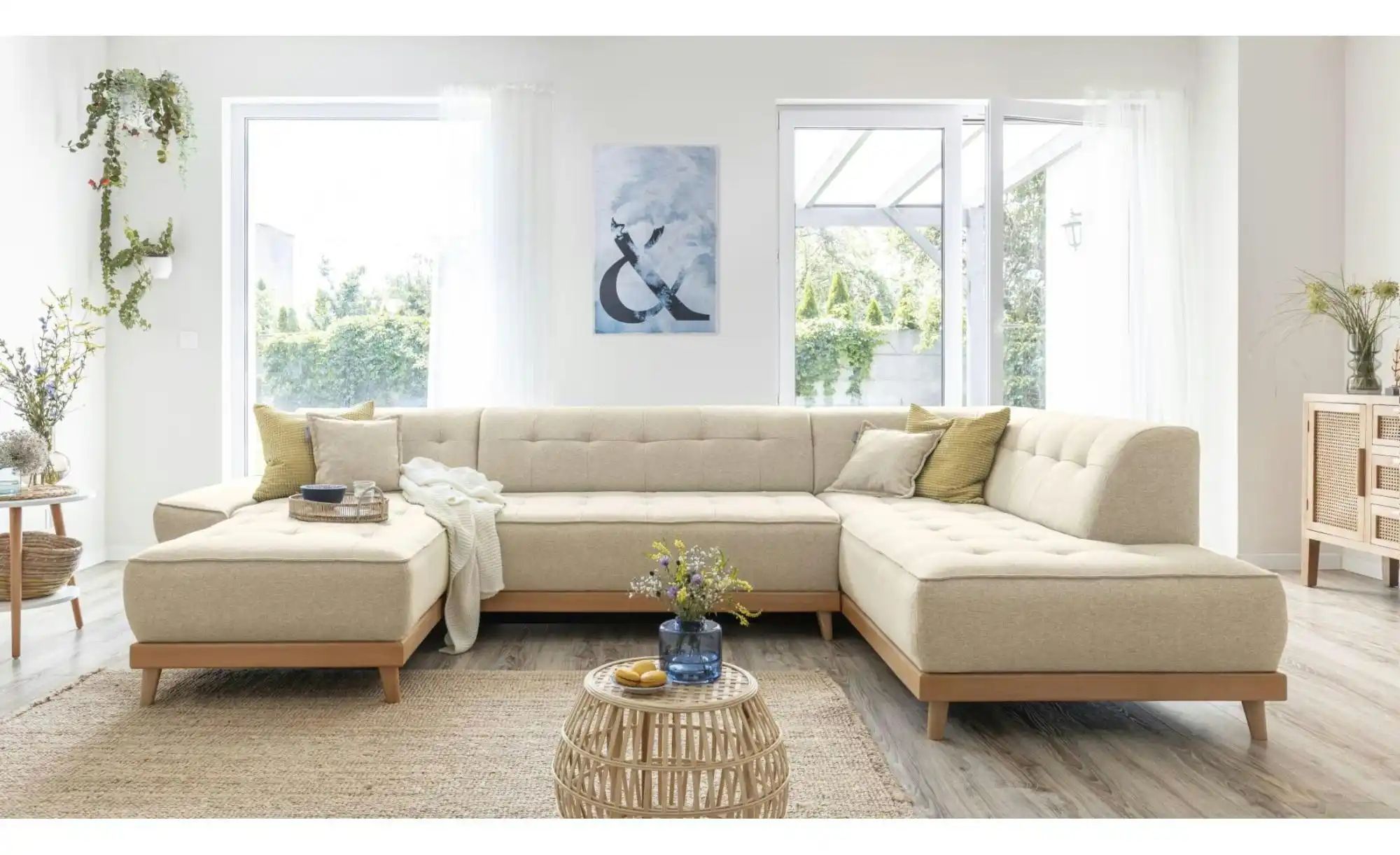 Miuform Wohnlandschaften mit Funktion   ¦ beige ¦ Maße (cm): B: 330 H: 77 P günstig online kaufen