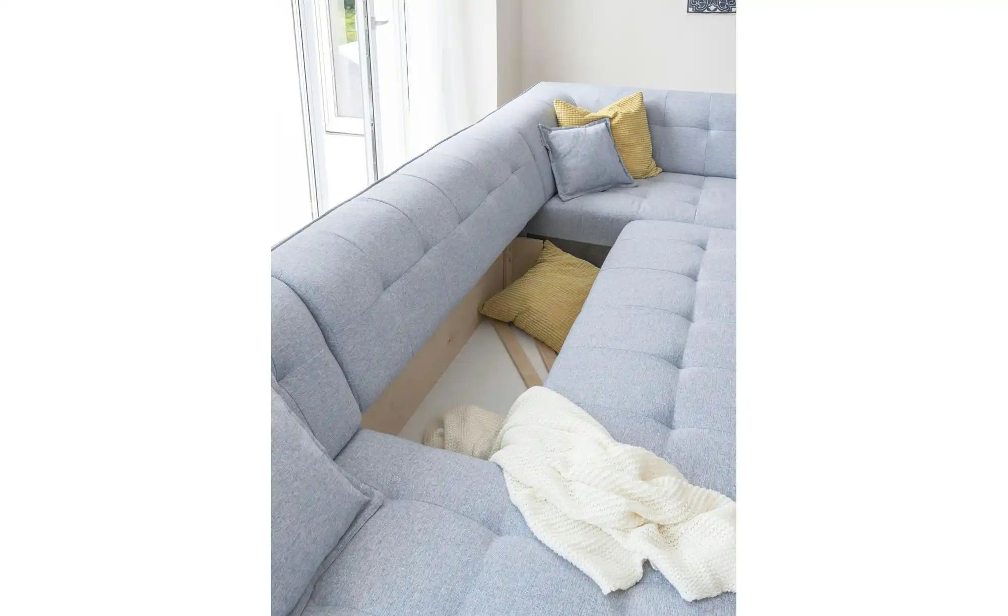 Miuform Wohnlandschaften mit Funktion   ¦ blau ¦ Maße (cm): B: 330 H: 77 Po günstig online kaufen