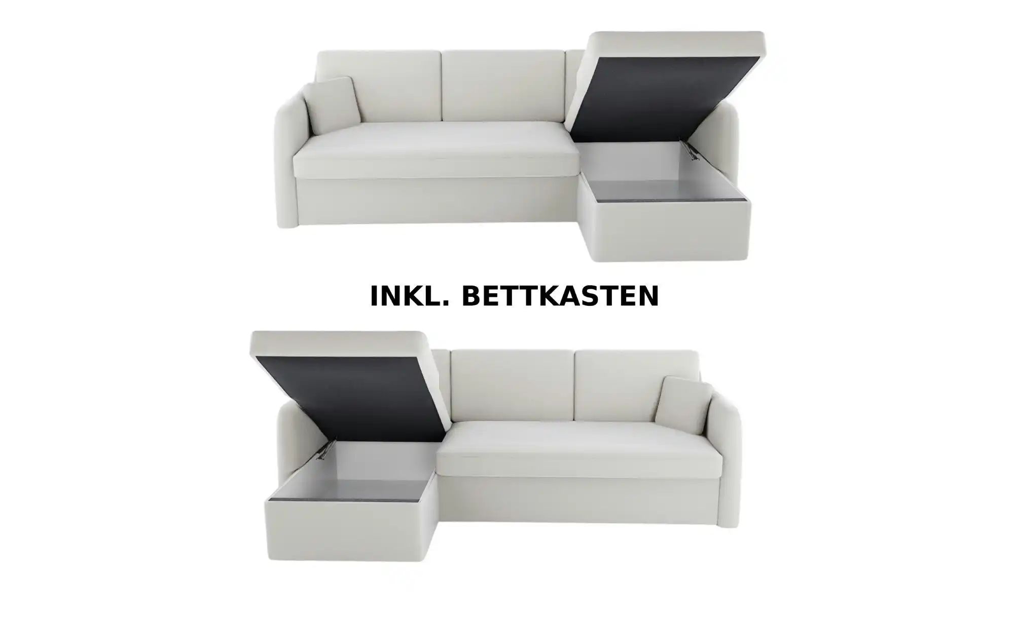 Ecksofa mit Schlaffunktion Nuuk ¦ beige ¦ Maße (cm): B: 222 H: 85 Polstermö günstig online kaufen