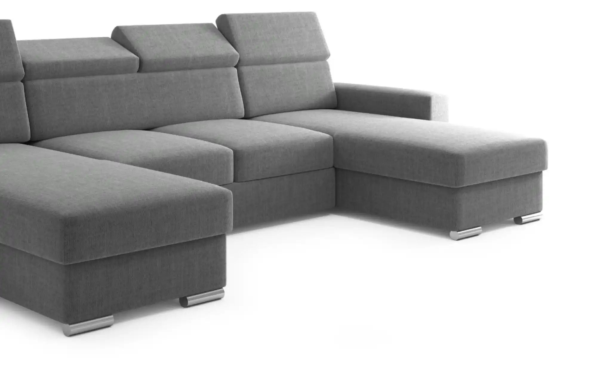 Wohnlandschaft mit Schlaffunktion Valencia ¦ grau ¦ Maße (cm): B: 305 H: 79 günstig online kaufen