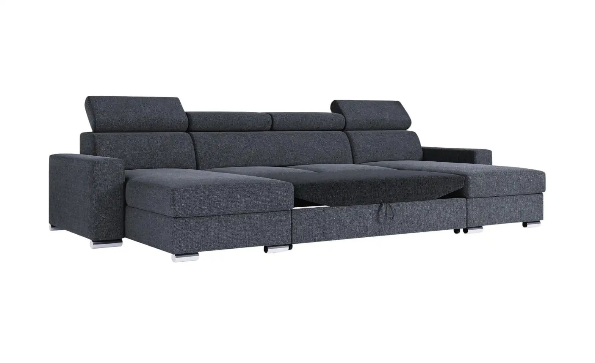 Thumbnail - Wohnlandschaft mit Schlaffunktion Valencia ¦ grau ¦ Maße (cm): B: 305 H: 79 Polstermöbel > Sofas > Schlafsofas - Höffner